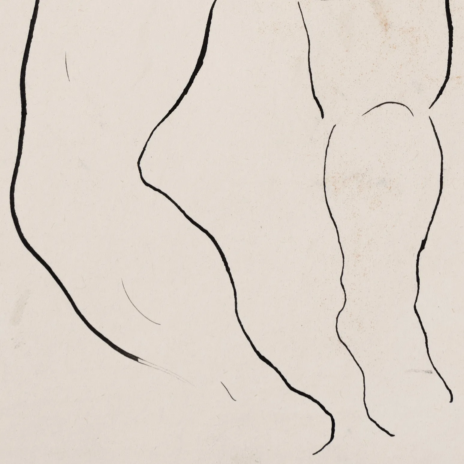 HAROLD TOWN "WARRIOR" INK DRAWING, 1947