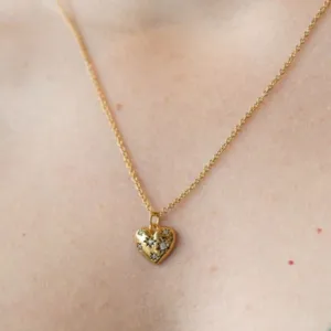 Heart Amulet Necklace in Gold
