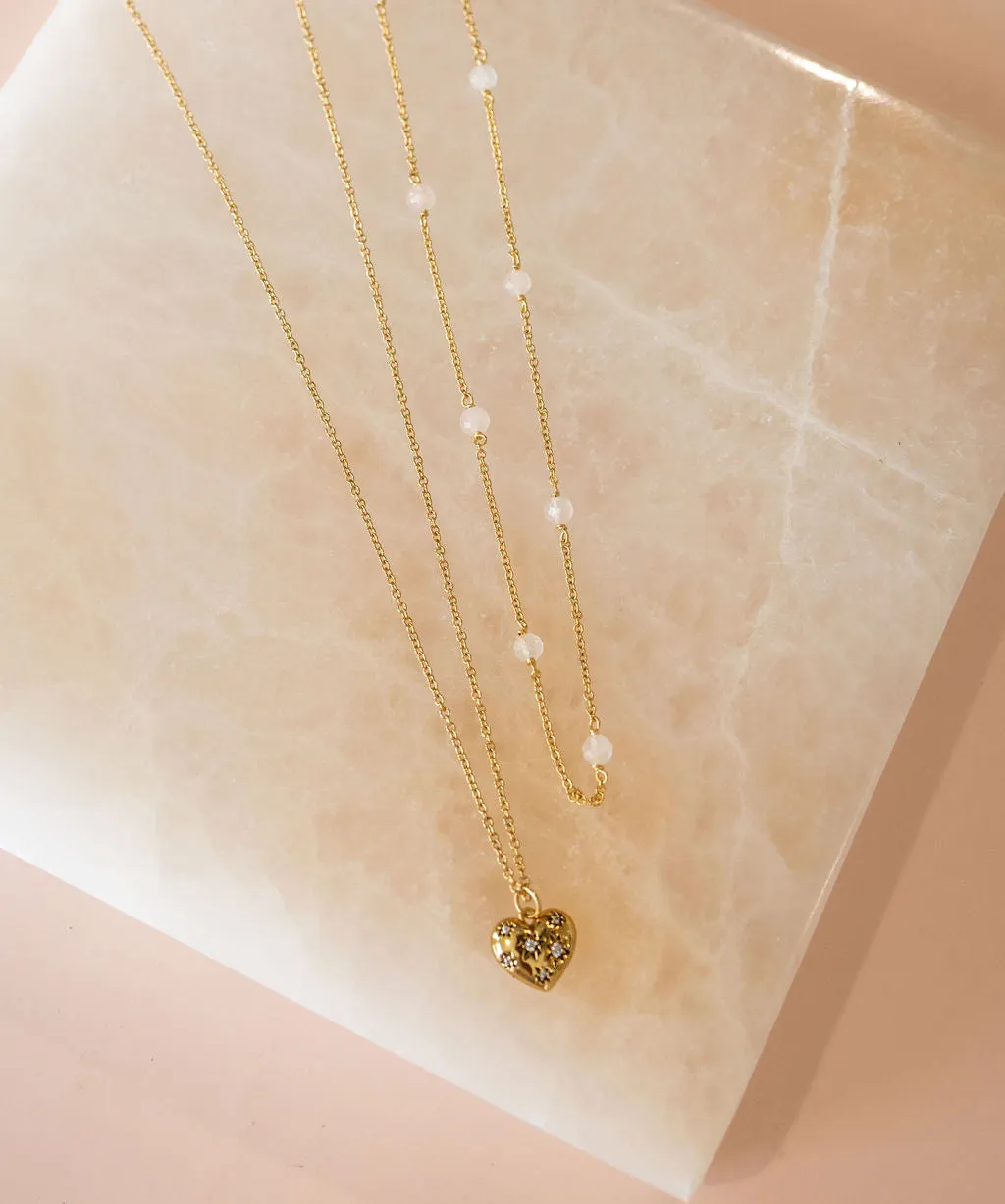 Heart Amulet Necklace in Gold