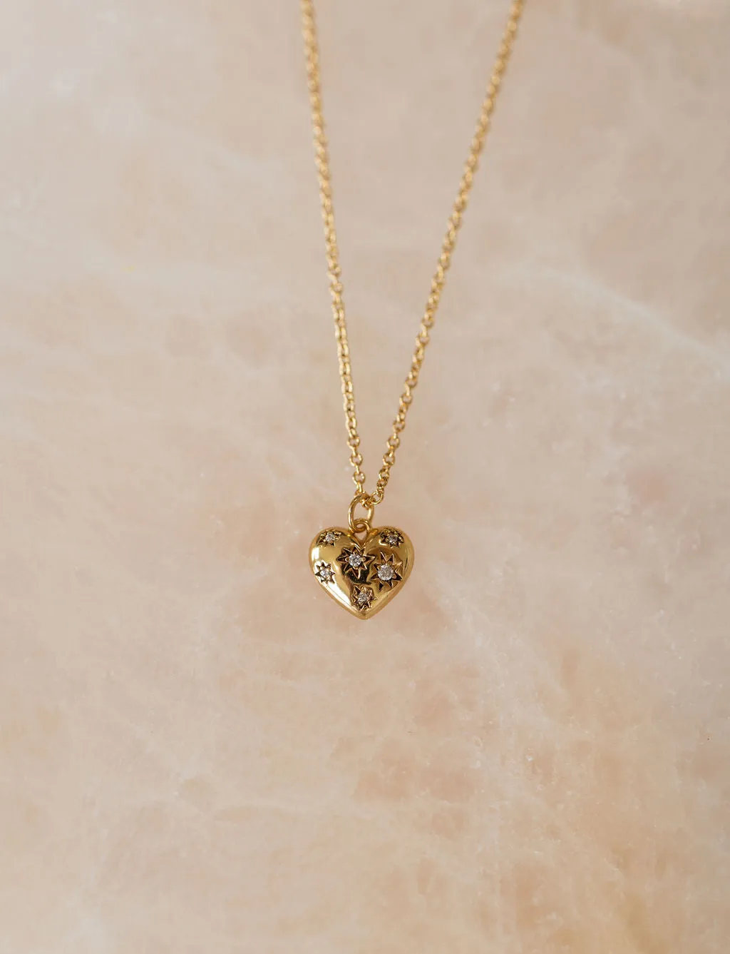 Heart Amulet Necklace in Gold