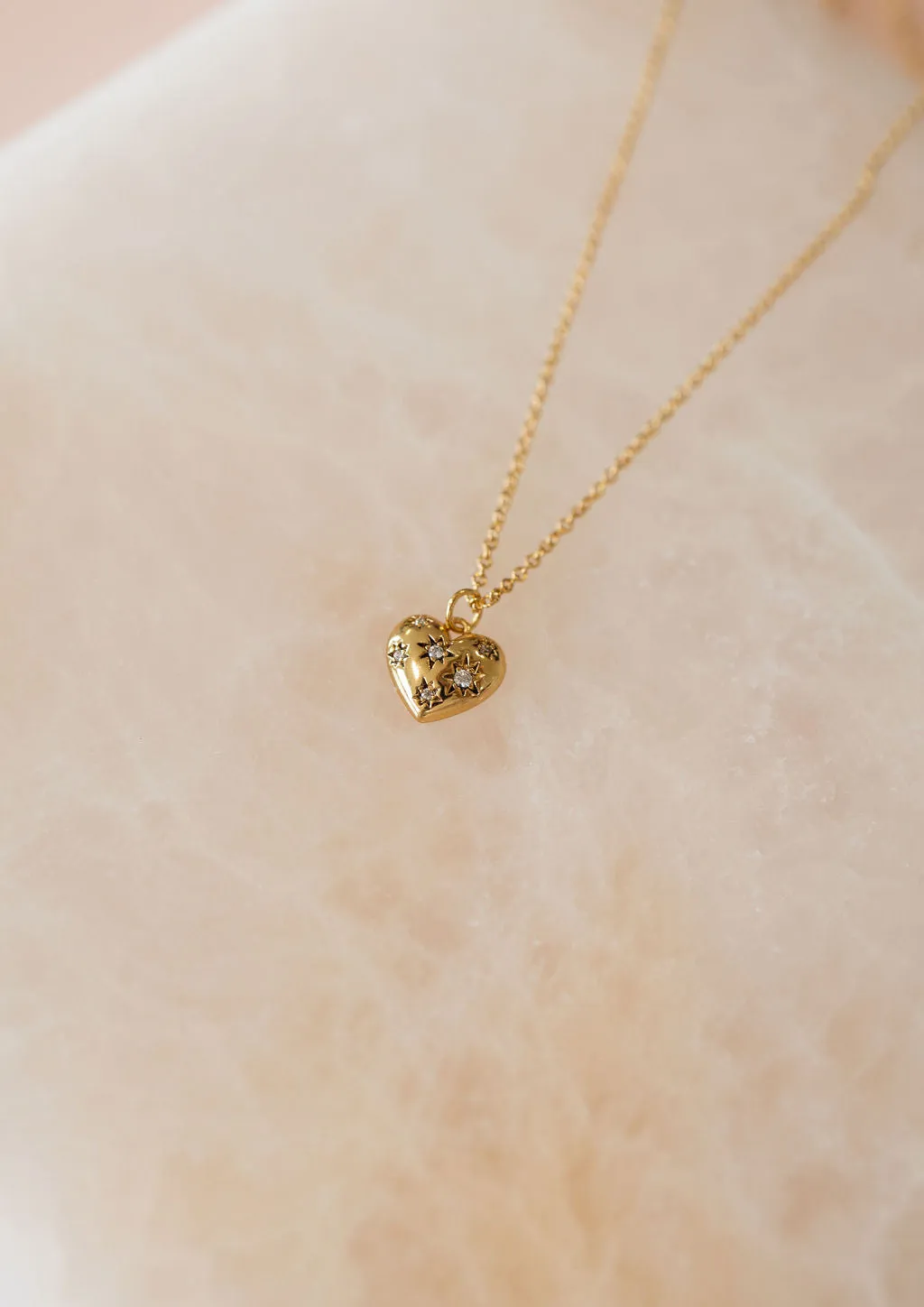 Heart Amulet Necklace in Gold