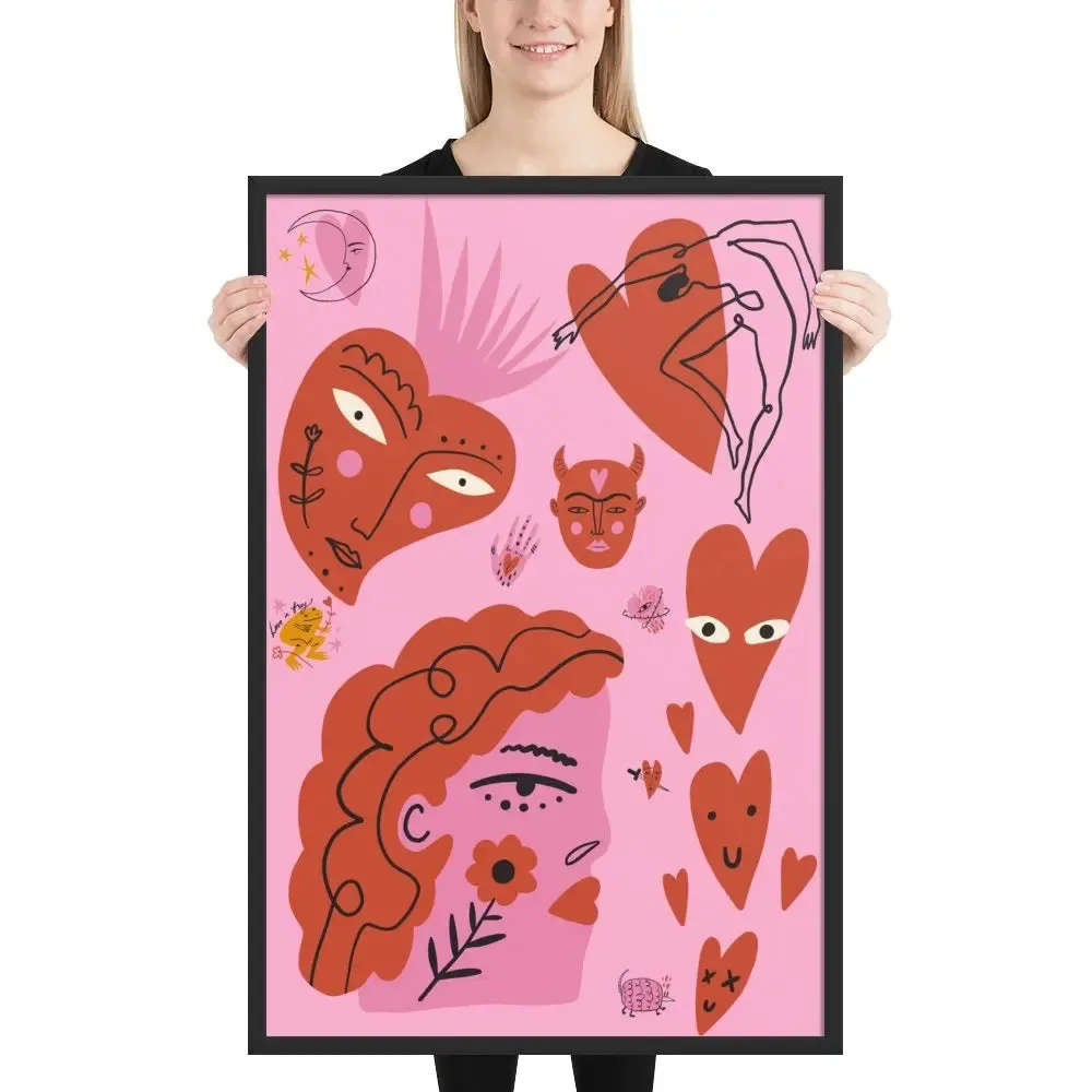 Heartstrings Unbound: Harsh Hearts Collection – Framed Poster No. 2