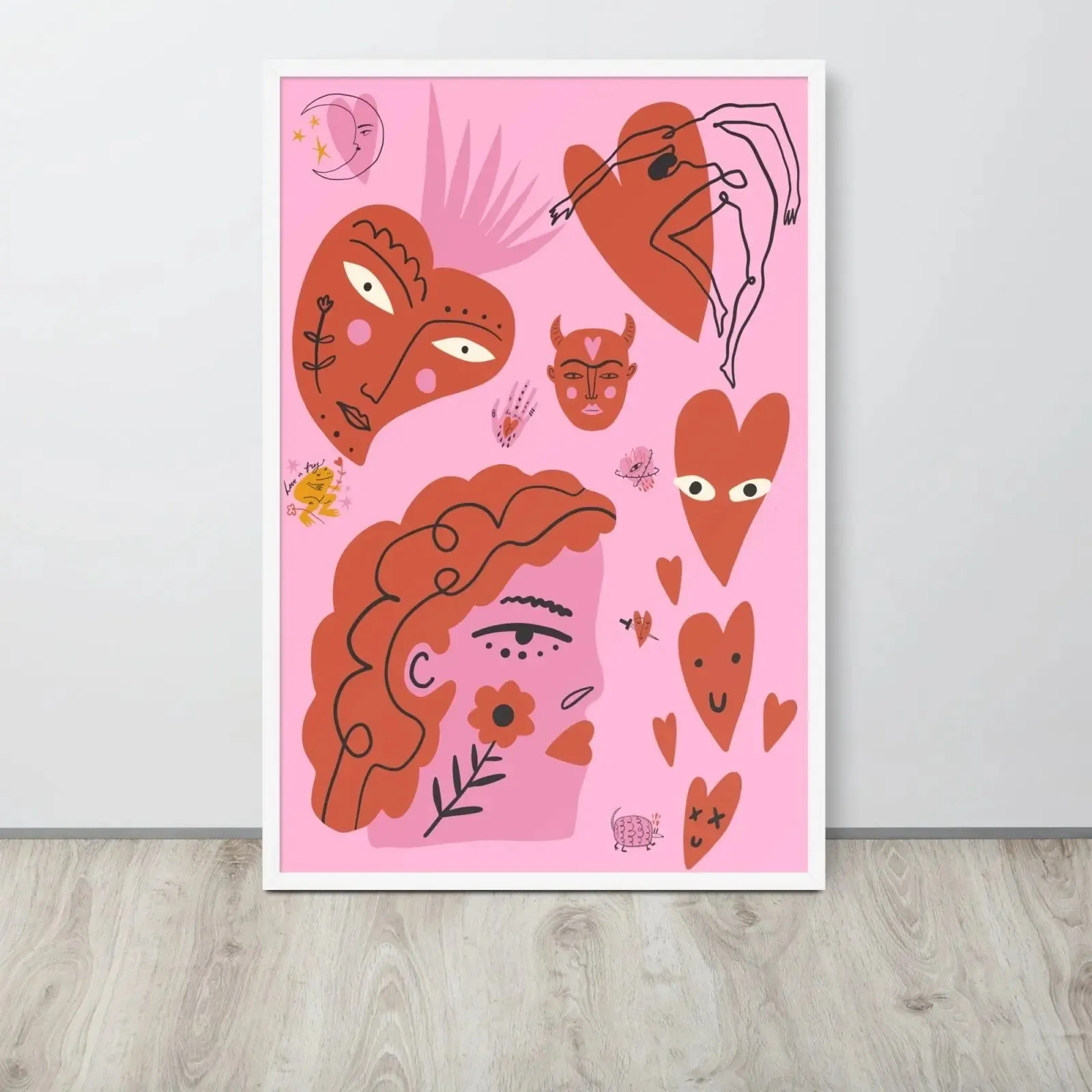 Heartstrings Unbound: Harsh Hearts Collection – Framed Poster No. 2