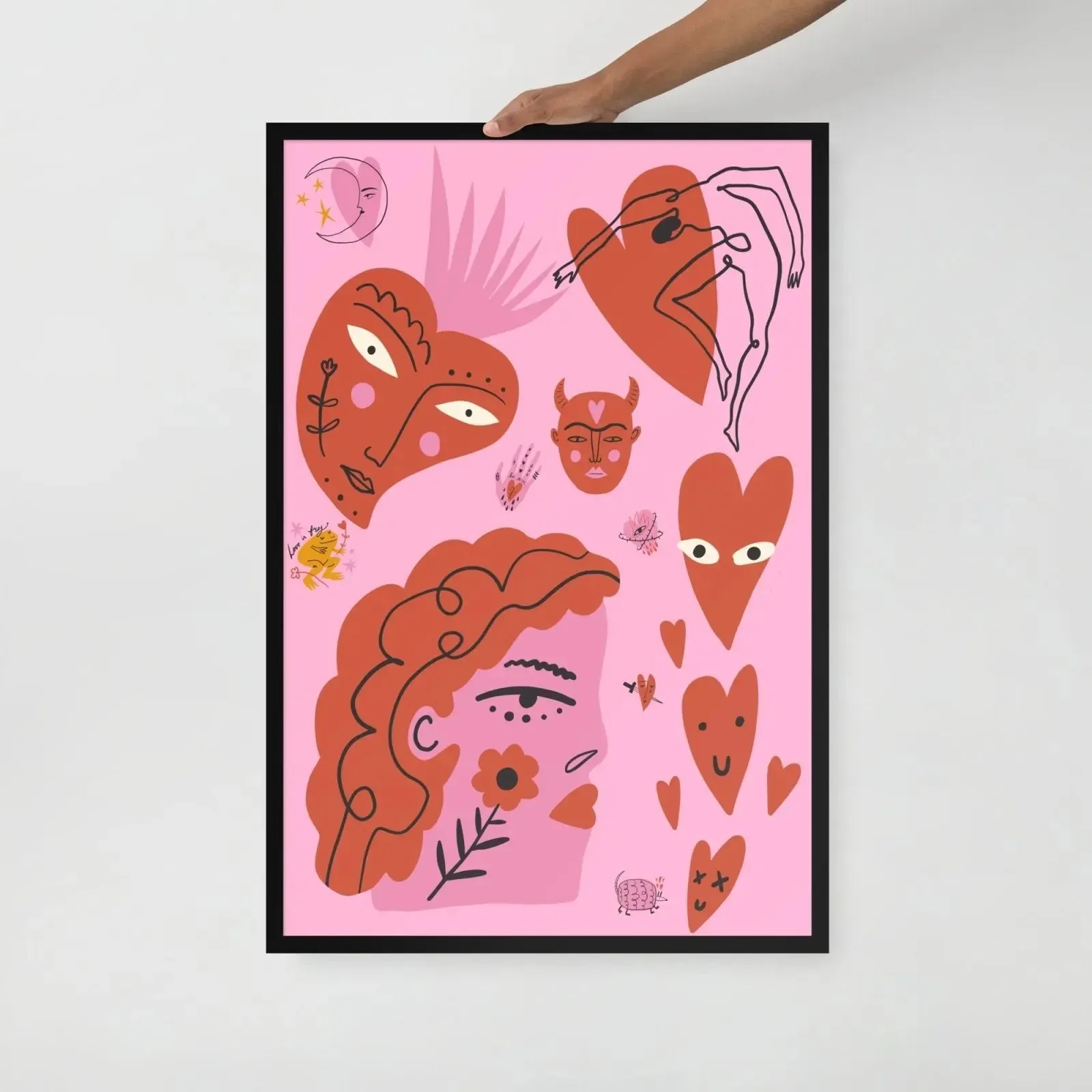 Heartstrings Unbound: Harsh Hearts Collection – Framed Poster No. 2