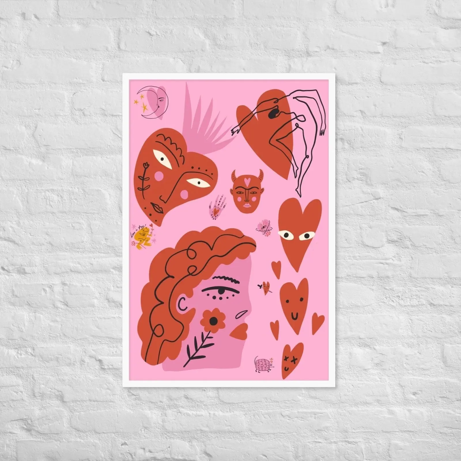Heartstrings Unbound: Harsh Hearts Collection – Framed Poster No. 2