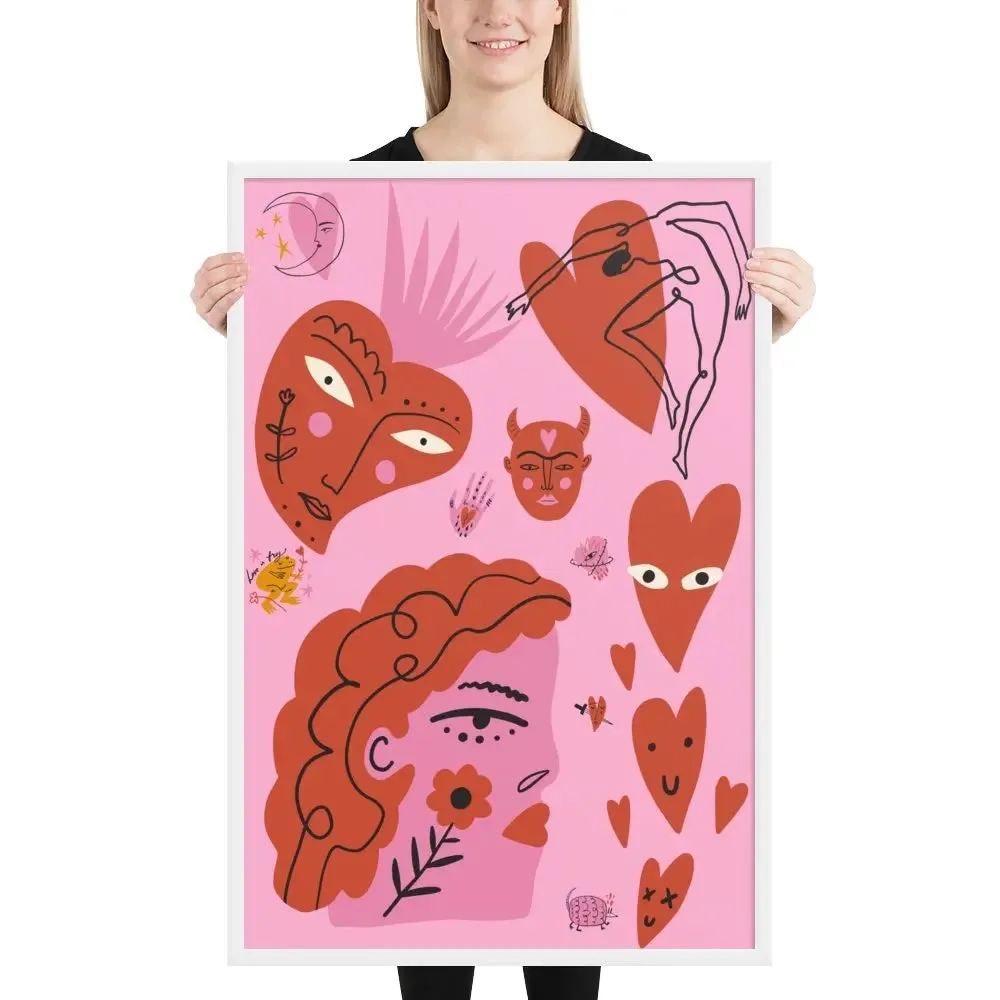 Heartstrings Unbound: Harsh Hearts Collection – Framed Poster No. 2