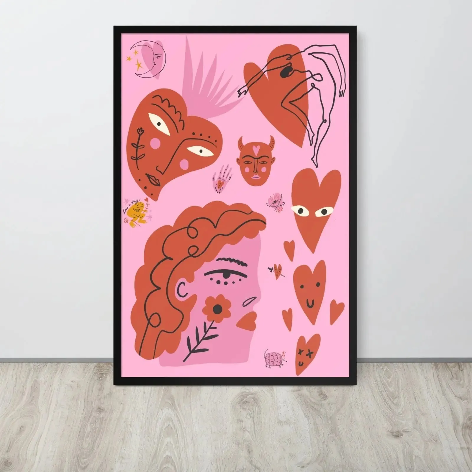 Heartstrings Unbound: Harsh Hearts Collection – Framed Poster No. 2