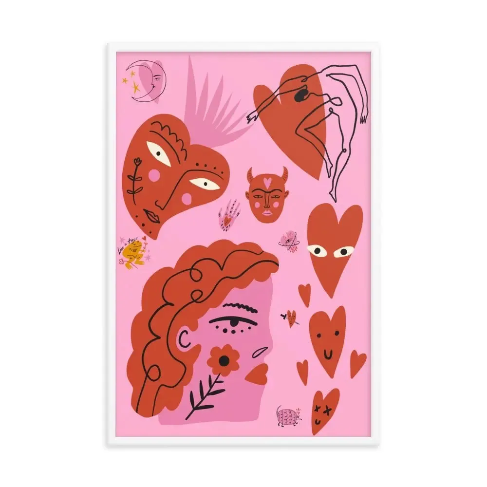 Heartstrings Unbound: Harsh Hearts Collection – Framed Poster No. 2