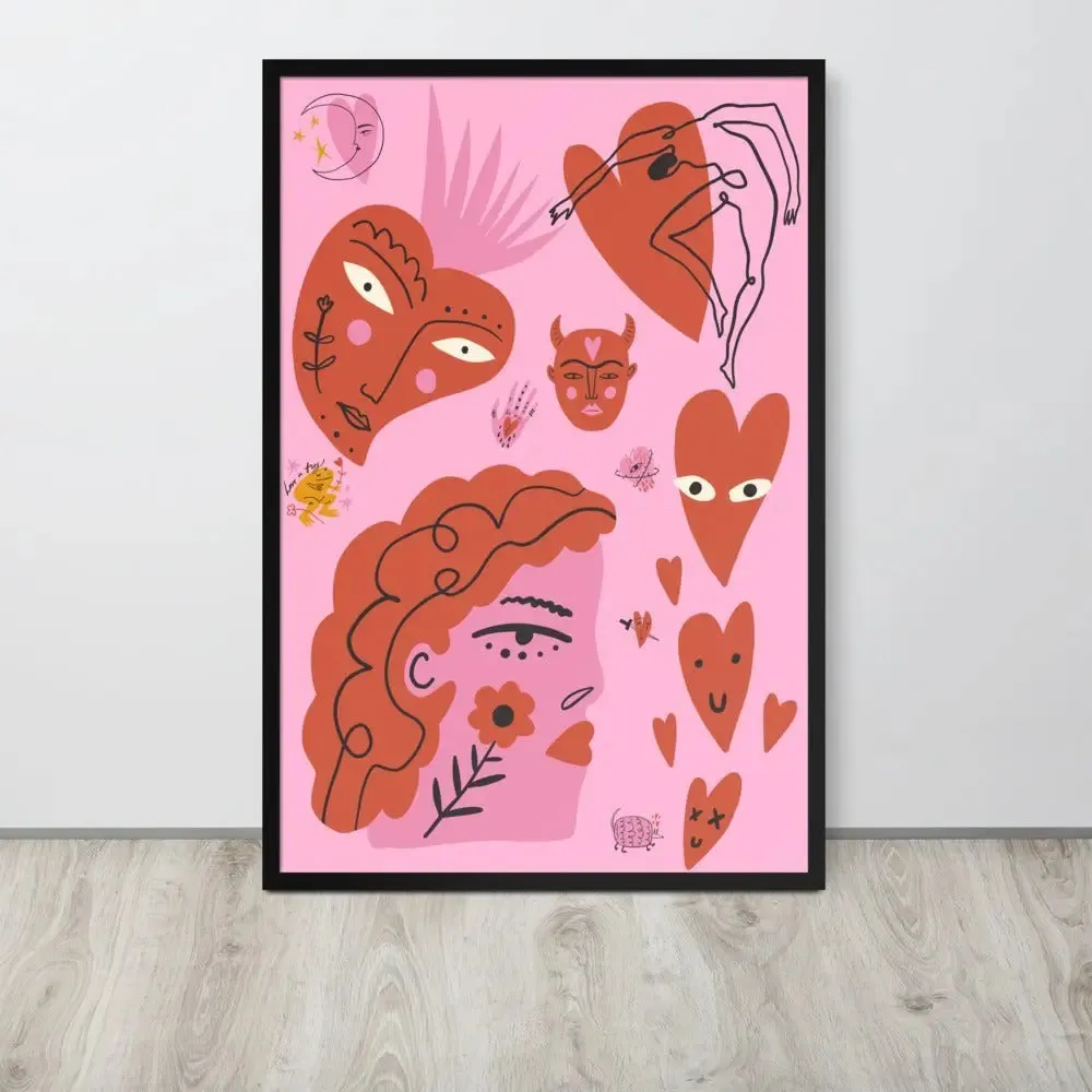 Heartstrings Unbound: Harsh Hearts Collection – Framed Poster No. 2