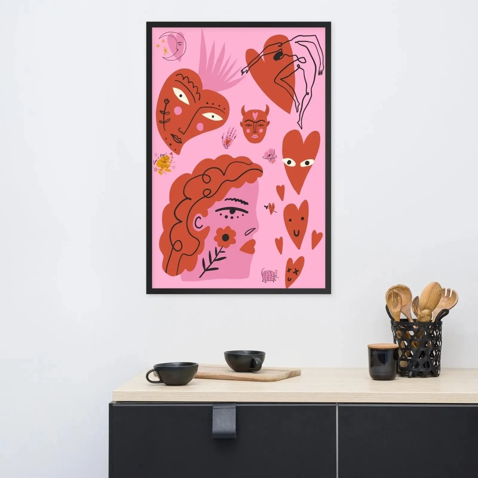 Heartstrings Unbound: Harsh Hearts Collection – Framed Poster No. 2