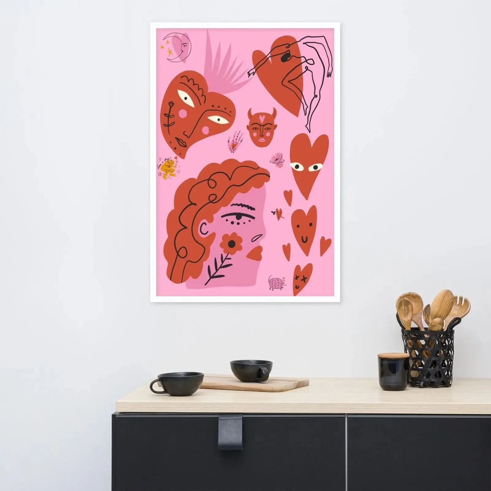 Heartstrings Unbound: Harsh Hearts Collection – Framed Poster No. 2