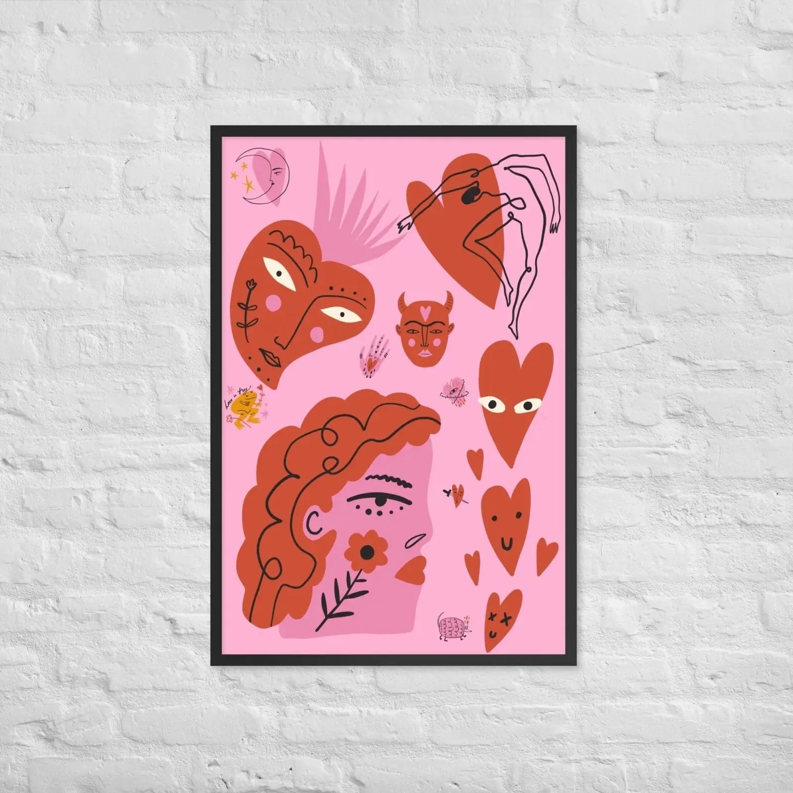 Heartstrings Unbound: Harsh Hearts Collection – Framed Poster No. 2