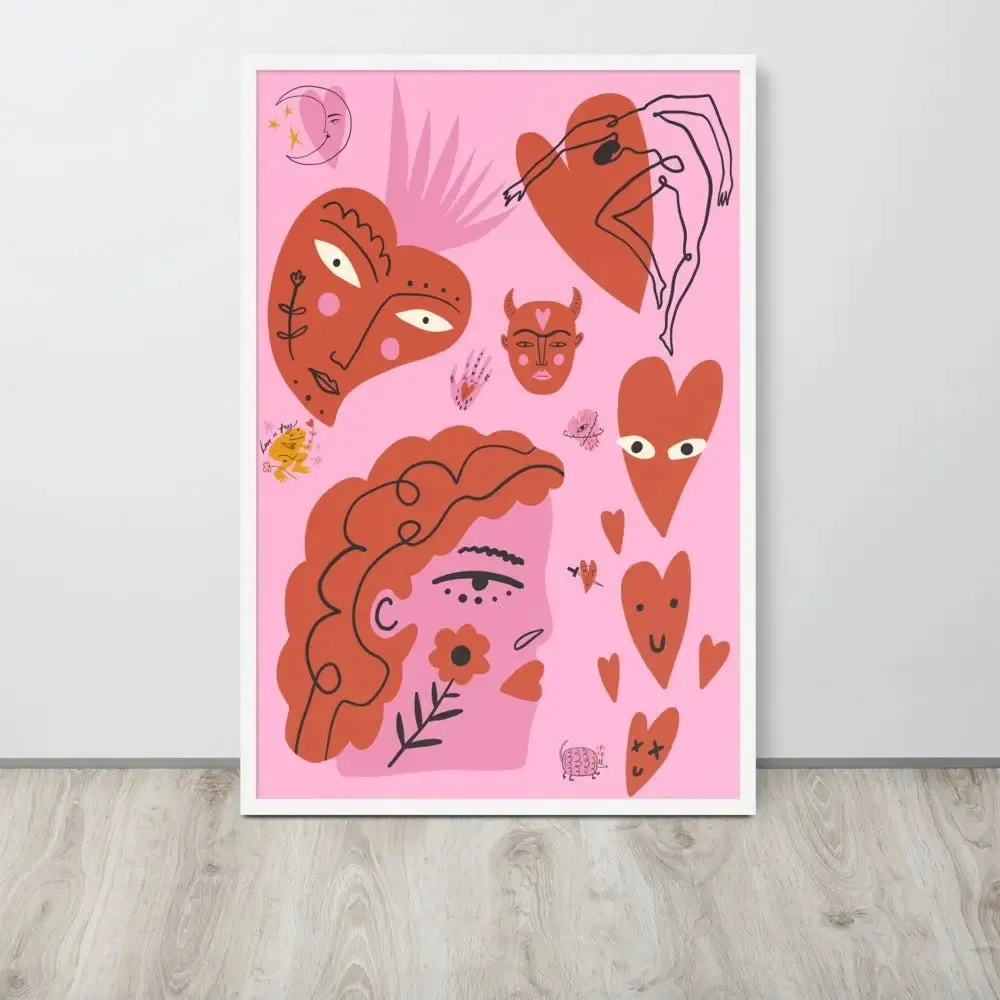 Heartstrings Unbound: Harsh Hearts Collection – Framed Poster No. 2