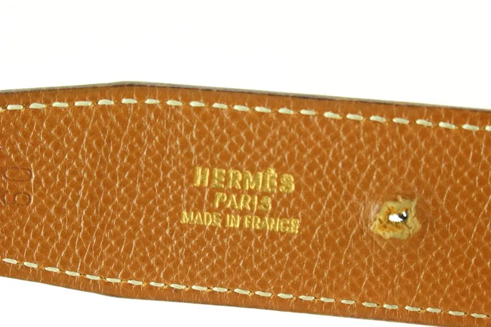 Hermès 32mm Black x Brown Reversible H Logo Belt Kit 97he719s