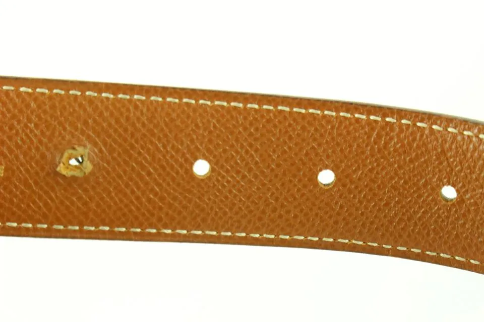 Hermès 32mm Black x Brown Reversible H Logo Belt Kit 97he719s
