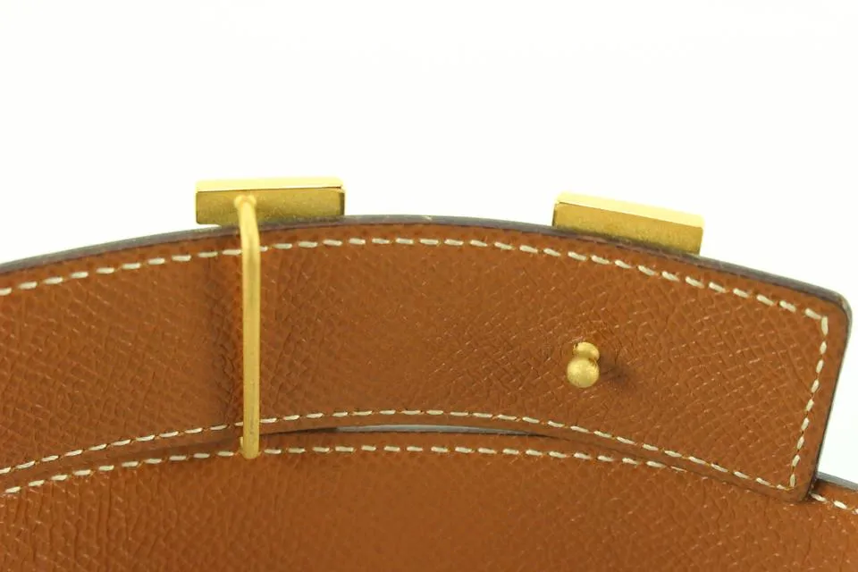 Hermès 32mm Black x Brown Reversible H Logo Belt Kit 97he719s
