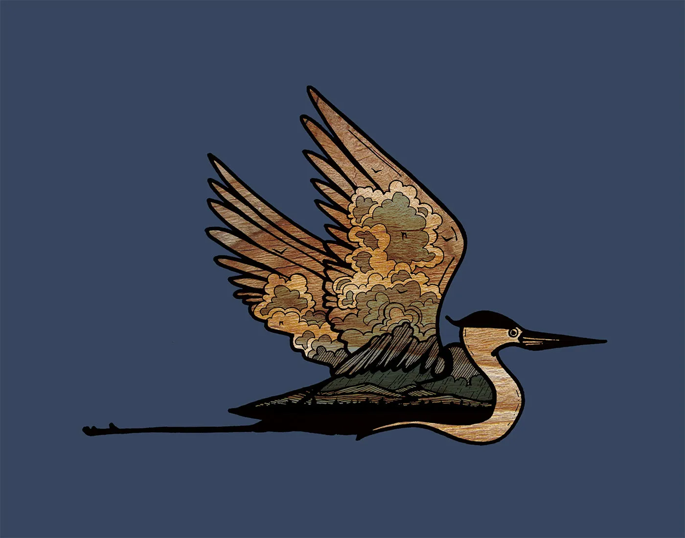Heron Print