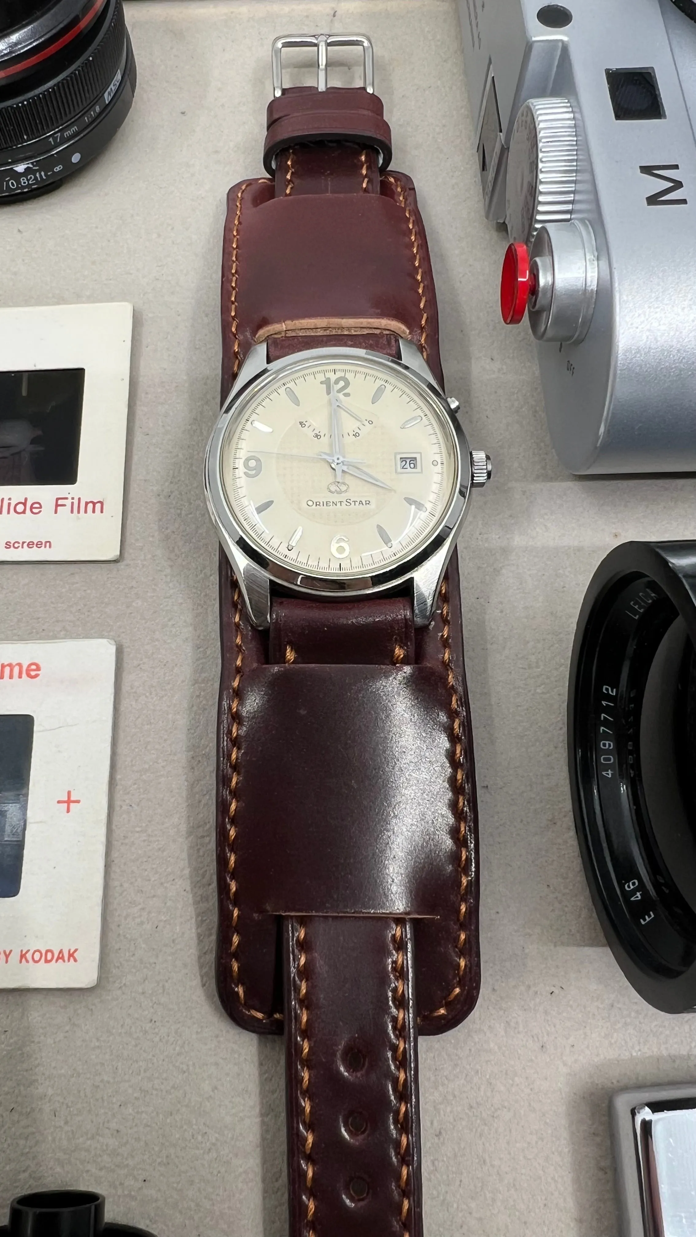 Horween Shell Cordovan Watch Straps 20mm, Bund Style Watchstrap, wristwatch band, Watch Bracelet Replacement, Watchband 22mm 21mm, Handmade Paul Newman Cuff Watch Strap