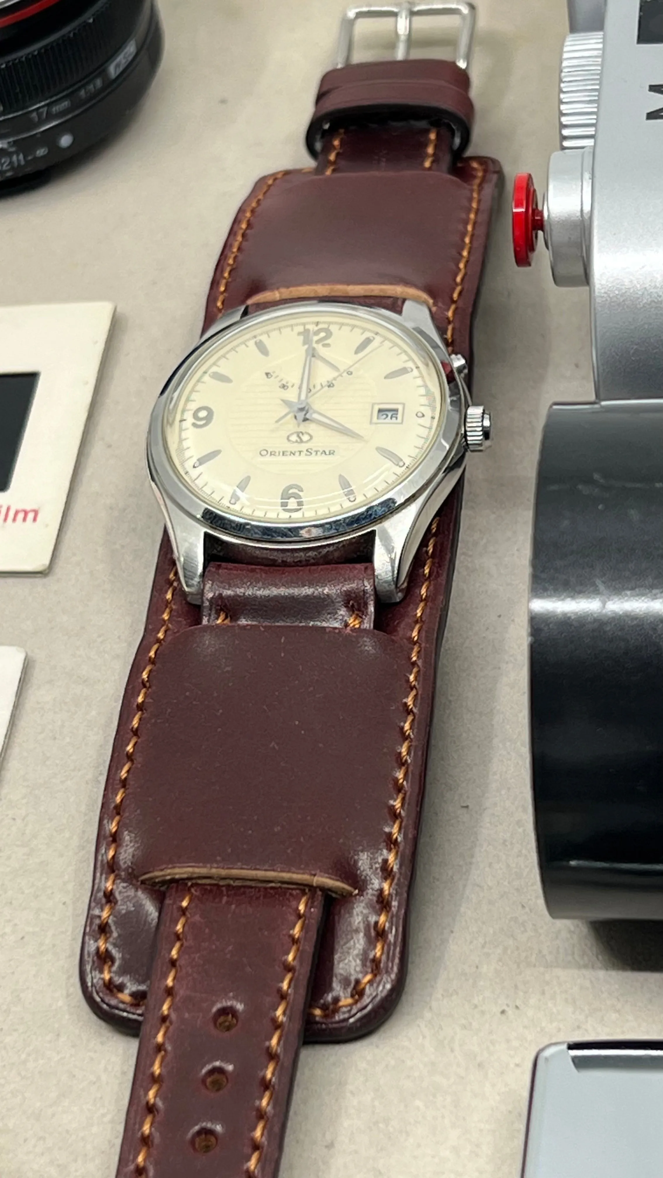Horween Shell Cordovan Watch Straps 20mm, Bund Style Watchstrap, wristwatch band, Watch Bracelet Replacement, Watchband 22mm 21mm, Handmade Paul Newman Cuff Watch Strap