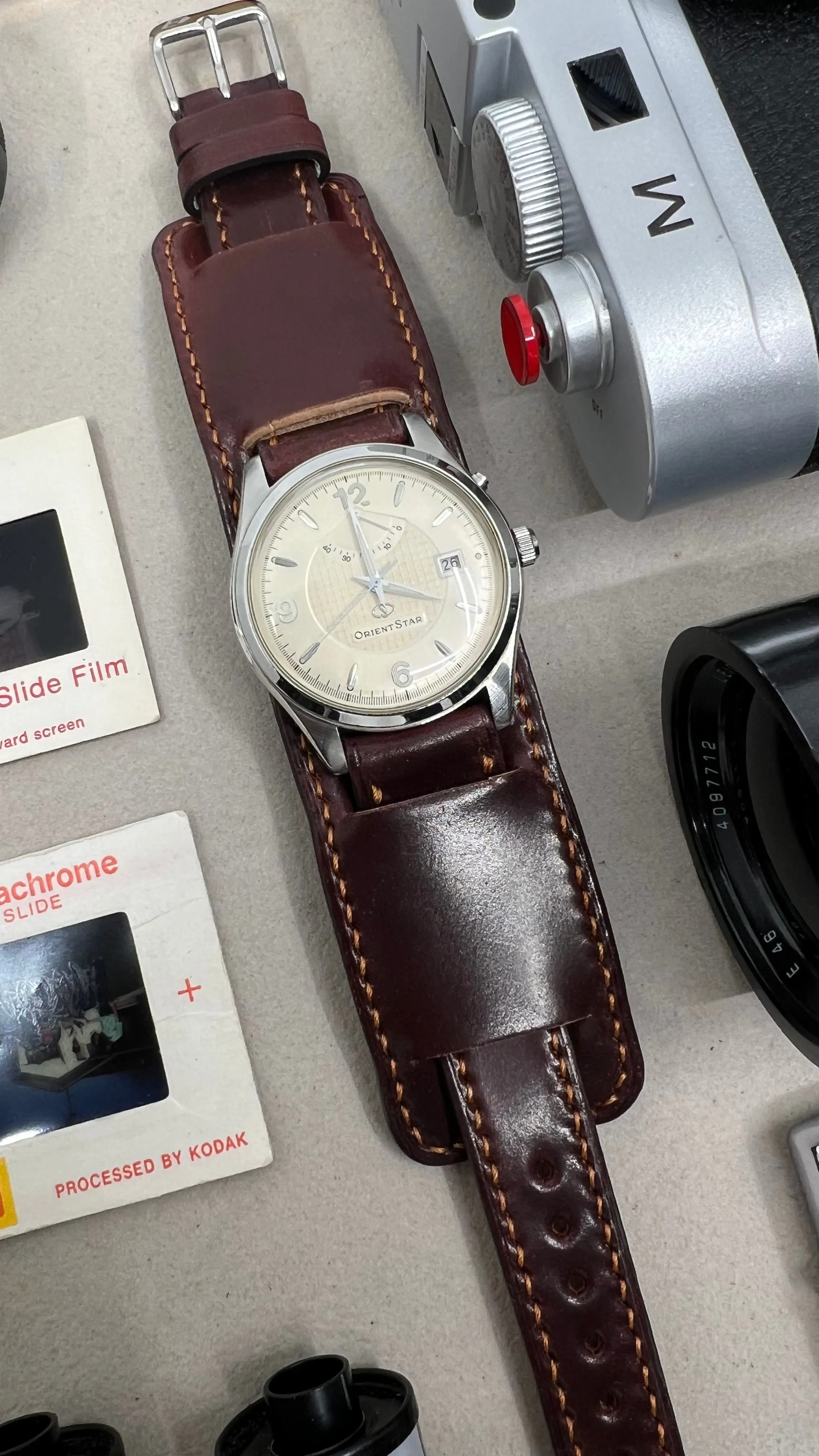 Horween Shell Cordovan Watch Straps 20mm, Bund Style Watchstrap, wristwatch band, Watch Bracelet Replacement, Watchband 22mm 21mm, Handmade Paul Newman Cuff Watch Strap