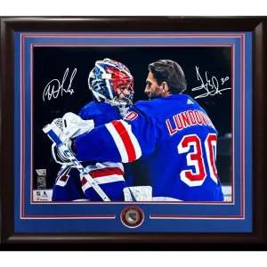 Igor Shesterkin Henrik Lundqvist Rangers Signed 16x20 Framed Photo Auto Fanatics
