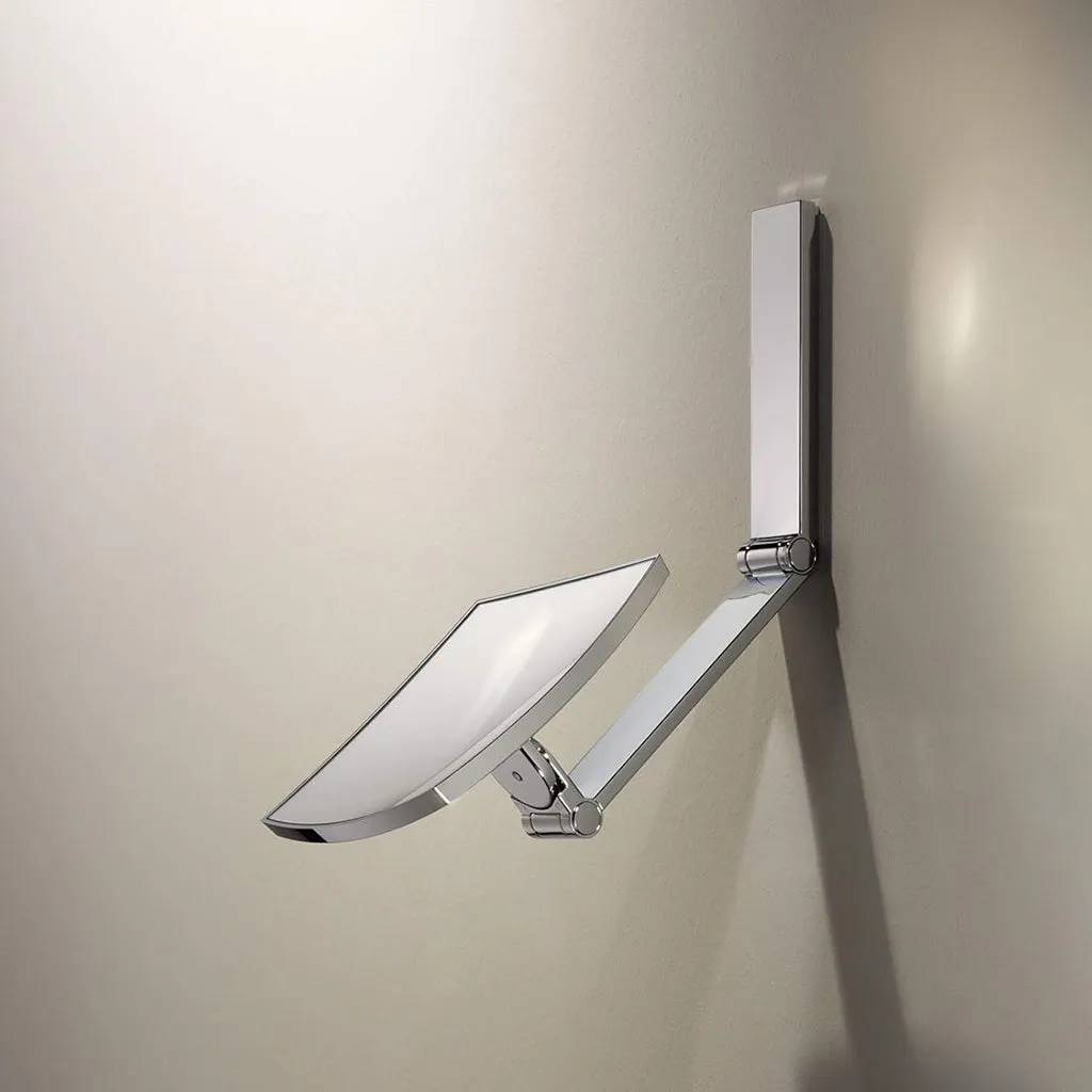 iLook Move 5x Make-Up Mirror - Wall Mount - 8" Brass/Polished Chrome