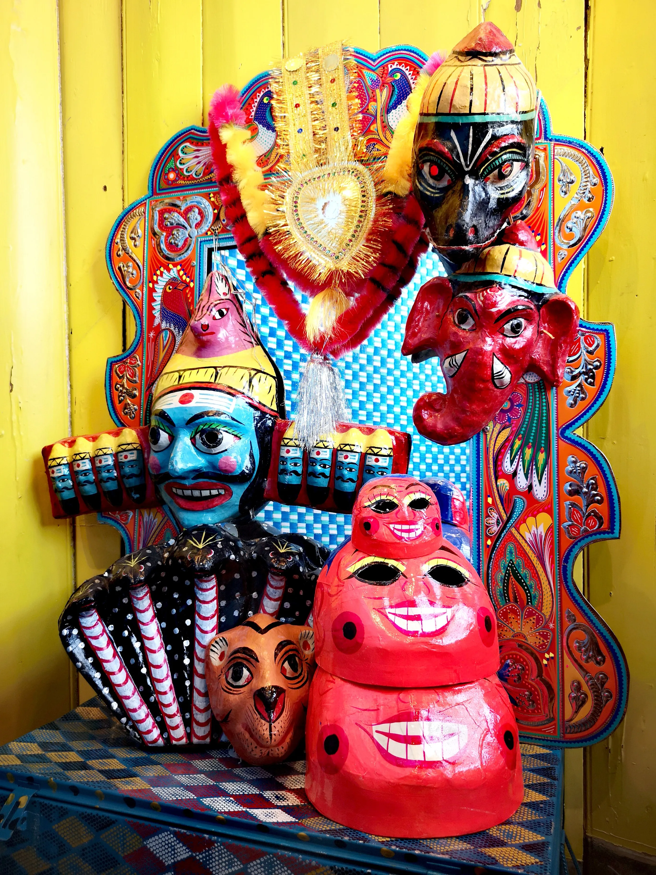 Indian paper mache masks