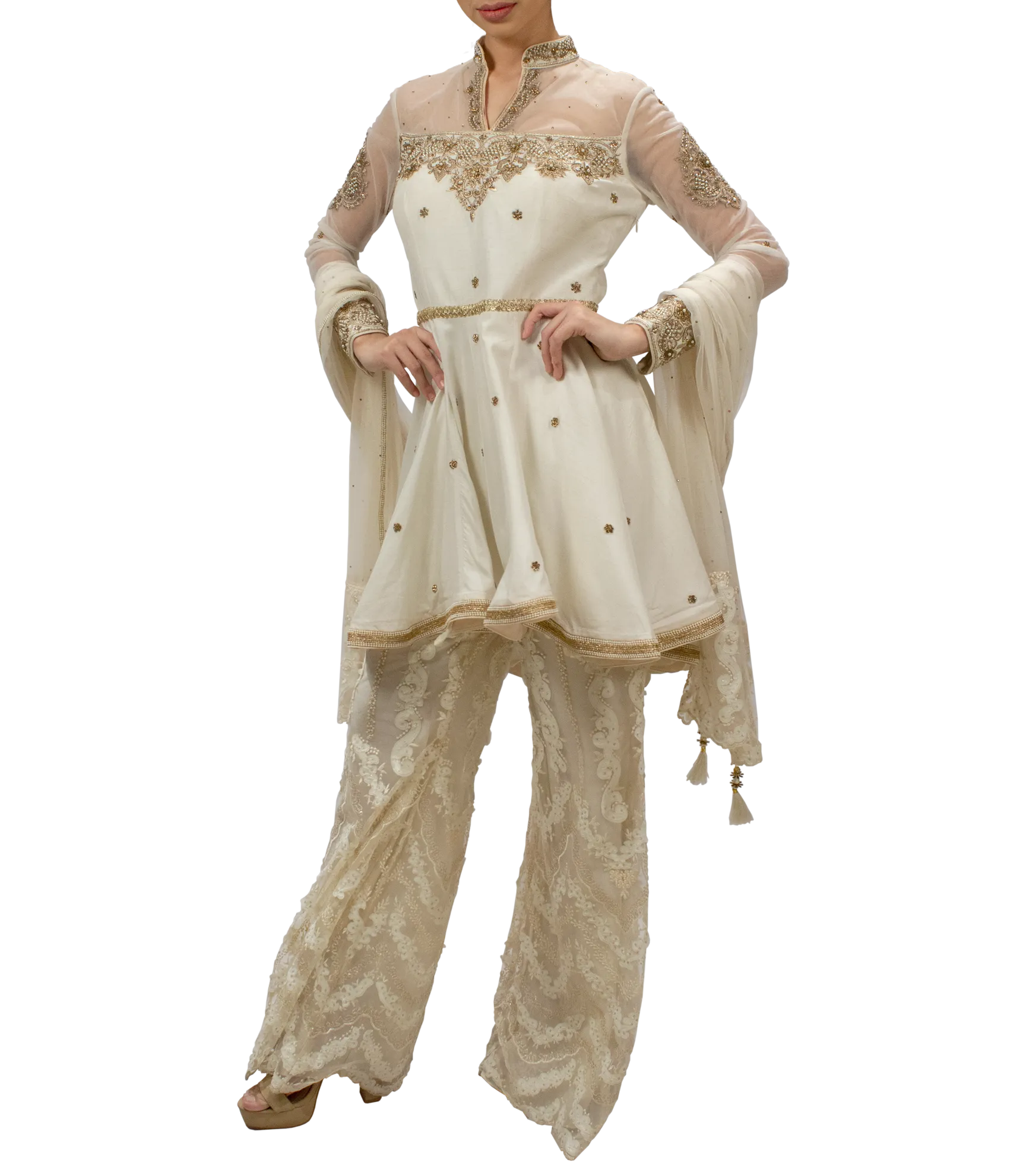 Ivory Peplum style