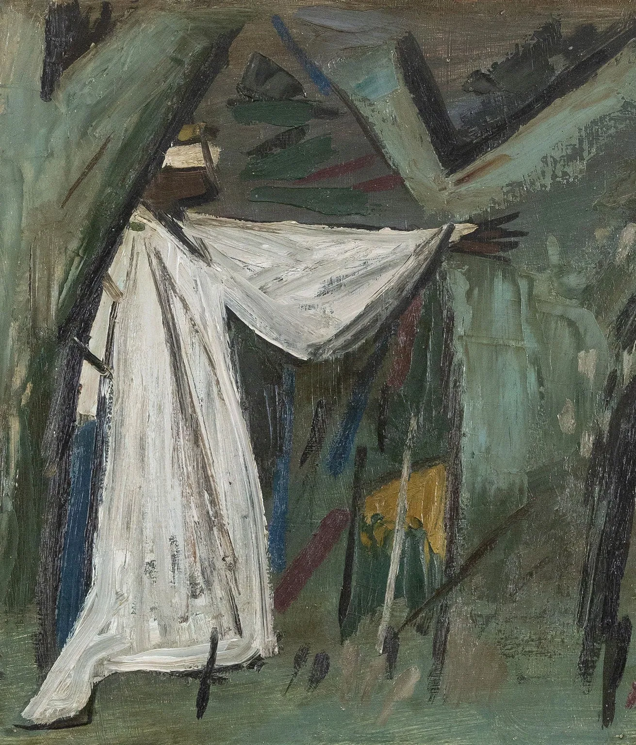 JACK BUSH "THE SEARCHER" OIL ON MASONITE, 1952