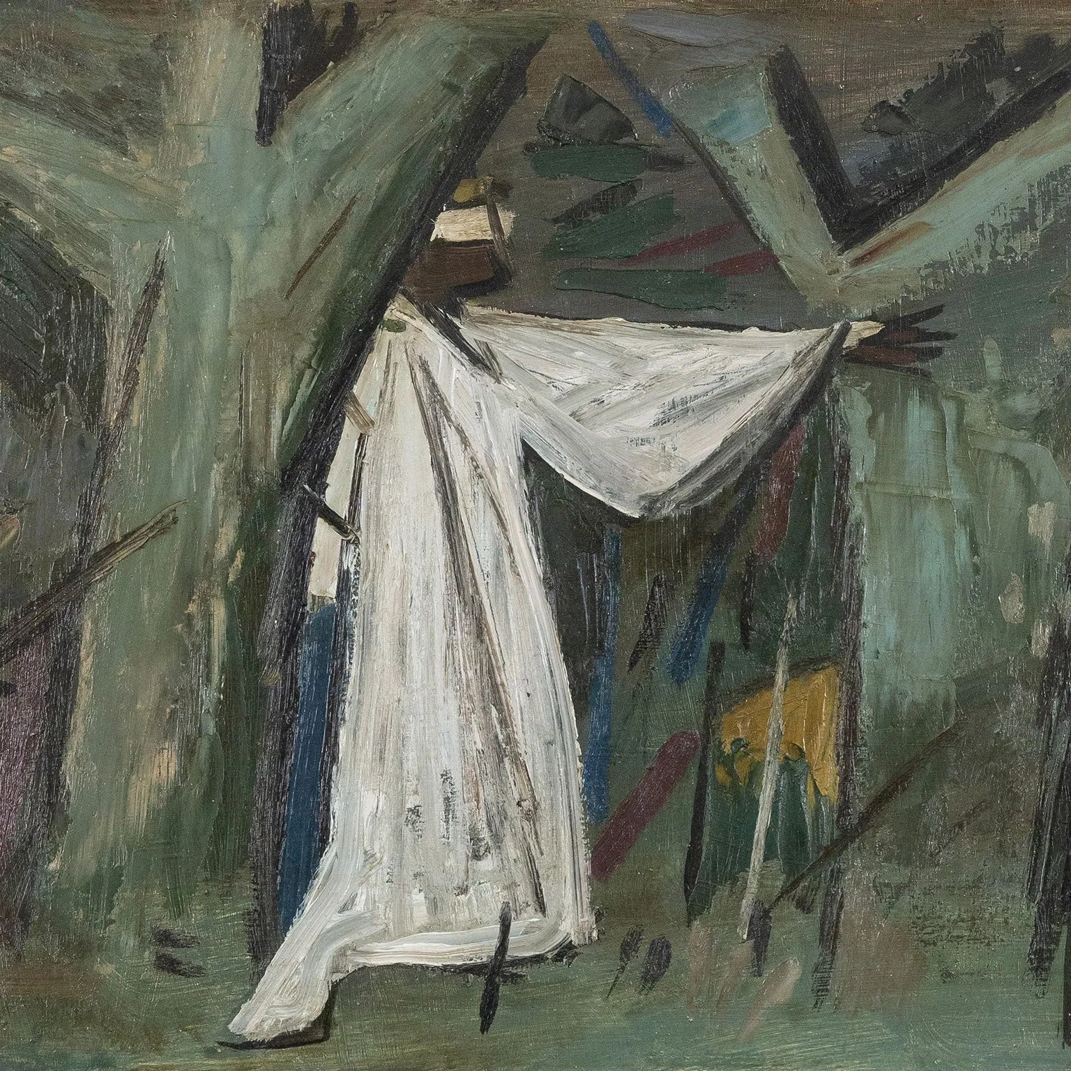 JACK BUSH "THE SEARCHER" OIL ON MASONITE, 1952