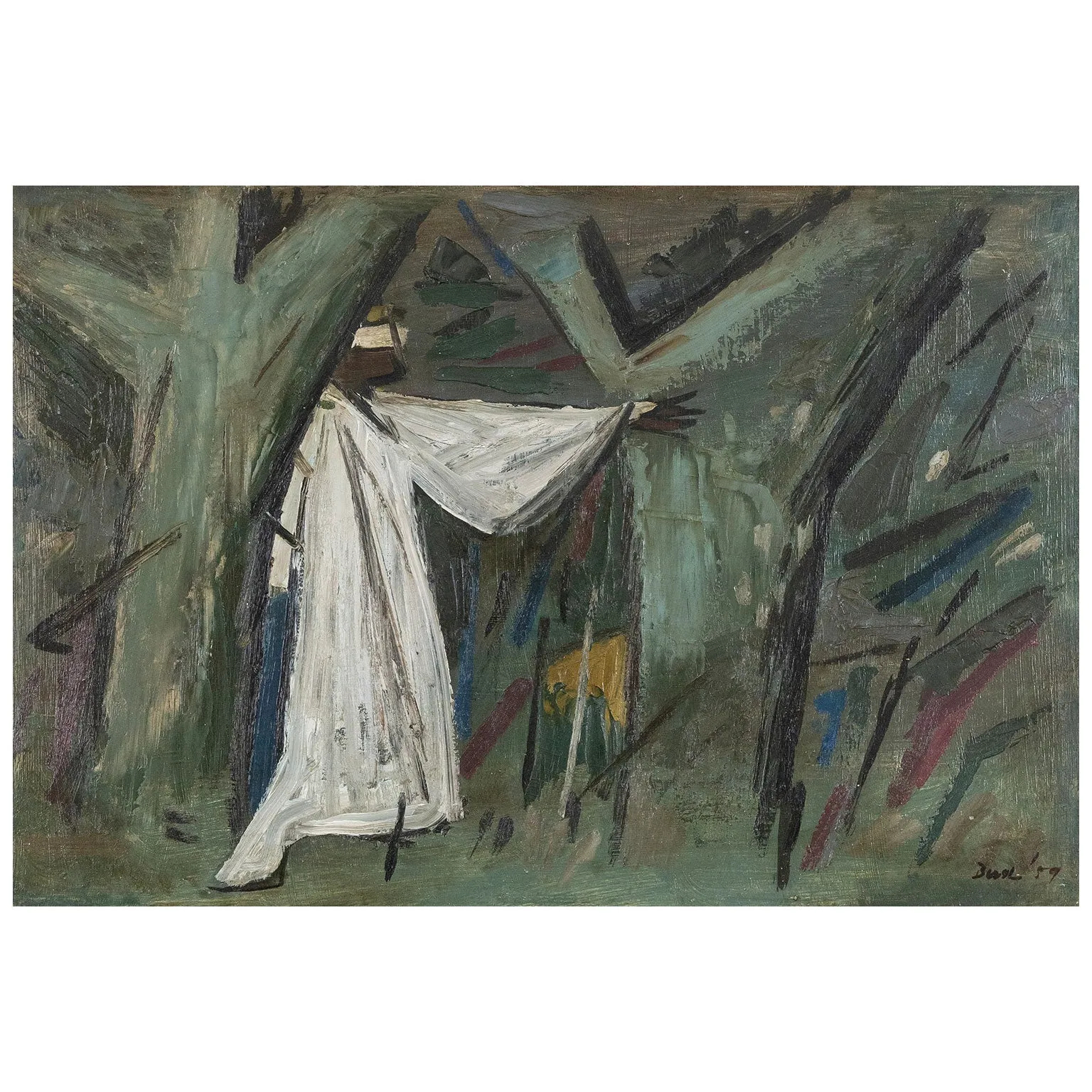 JACK BUSH "THE SEARCHER" OIL ON MASONITE, 1952