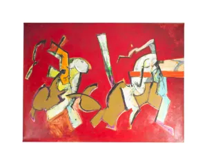 James L. Bruch Abstract Acrylic on Paper Painting