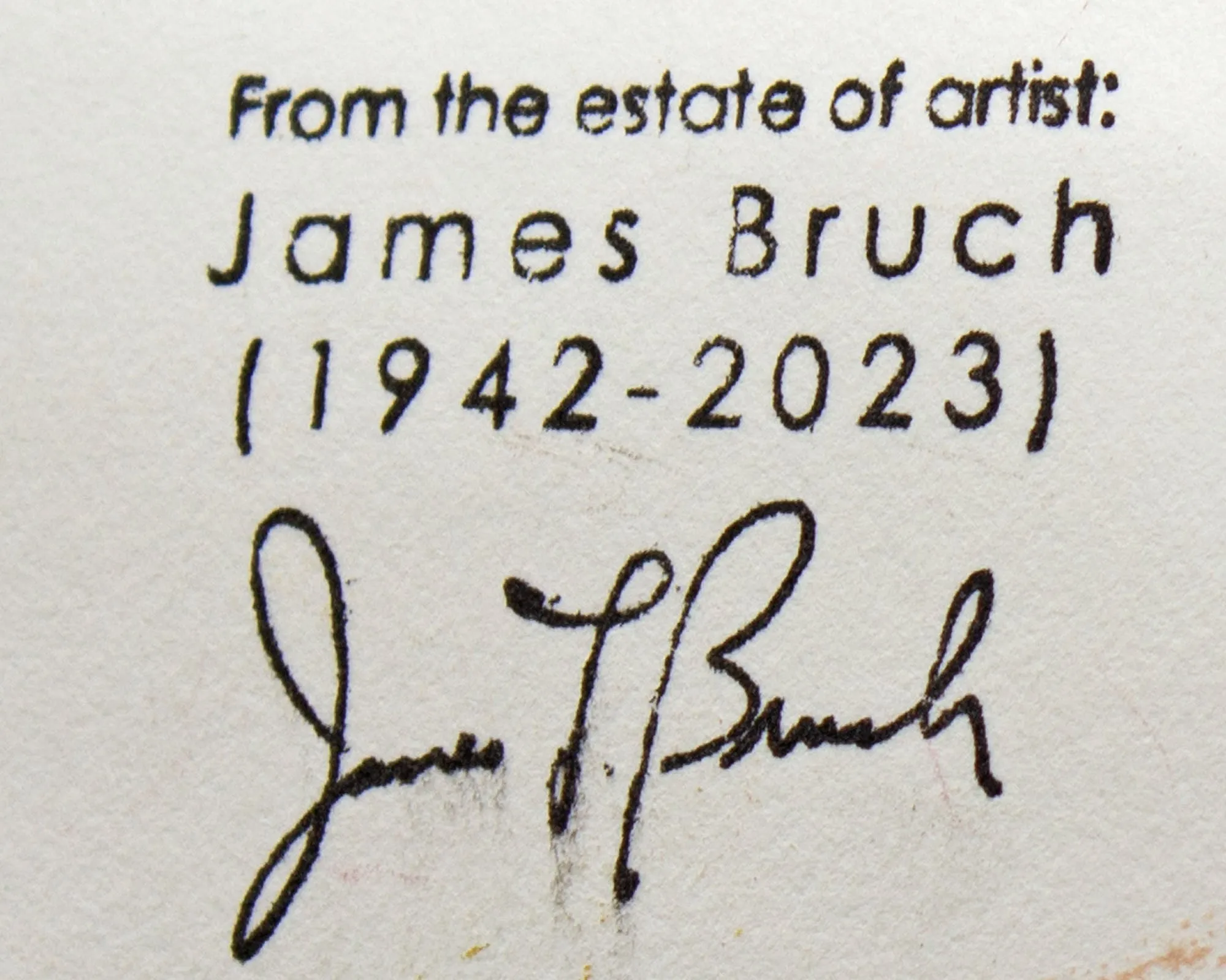 James L. Bruch Abstract Acrylic on Paper Painting