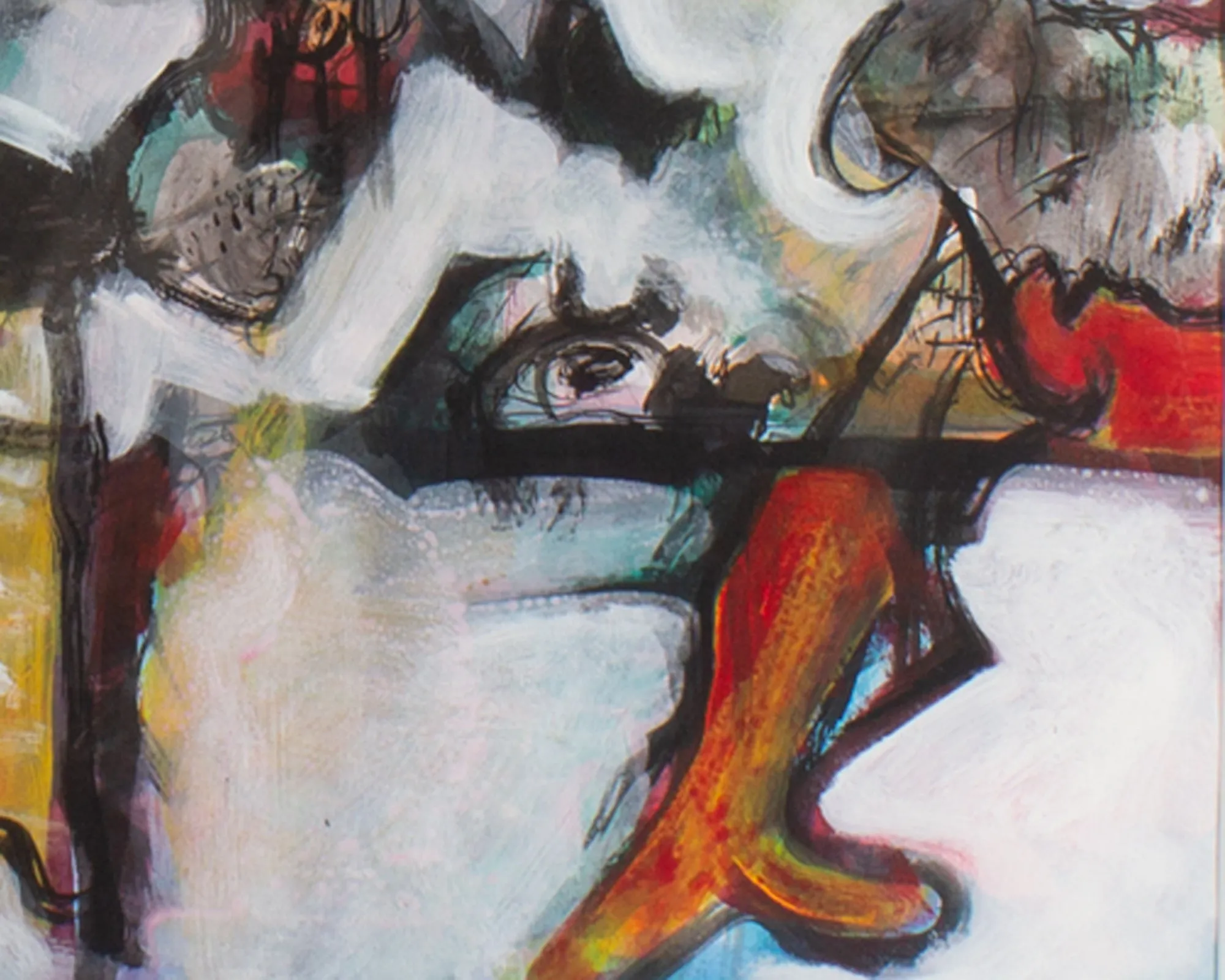 James L. Bruch Abstract Mixed Media Painting