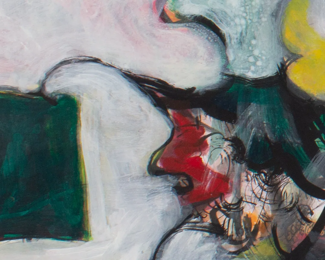 James L. Bruch Abstract Mixed Media Painting