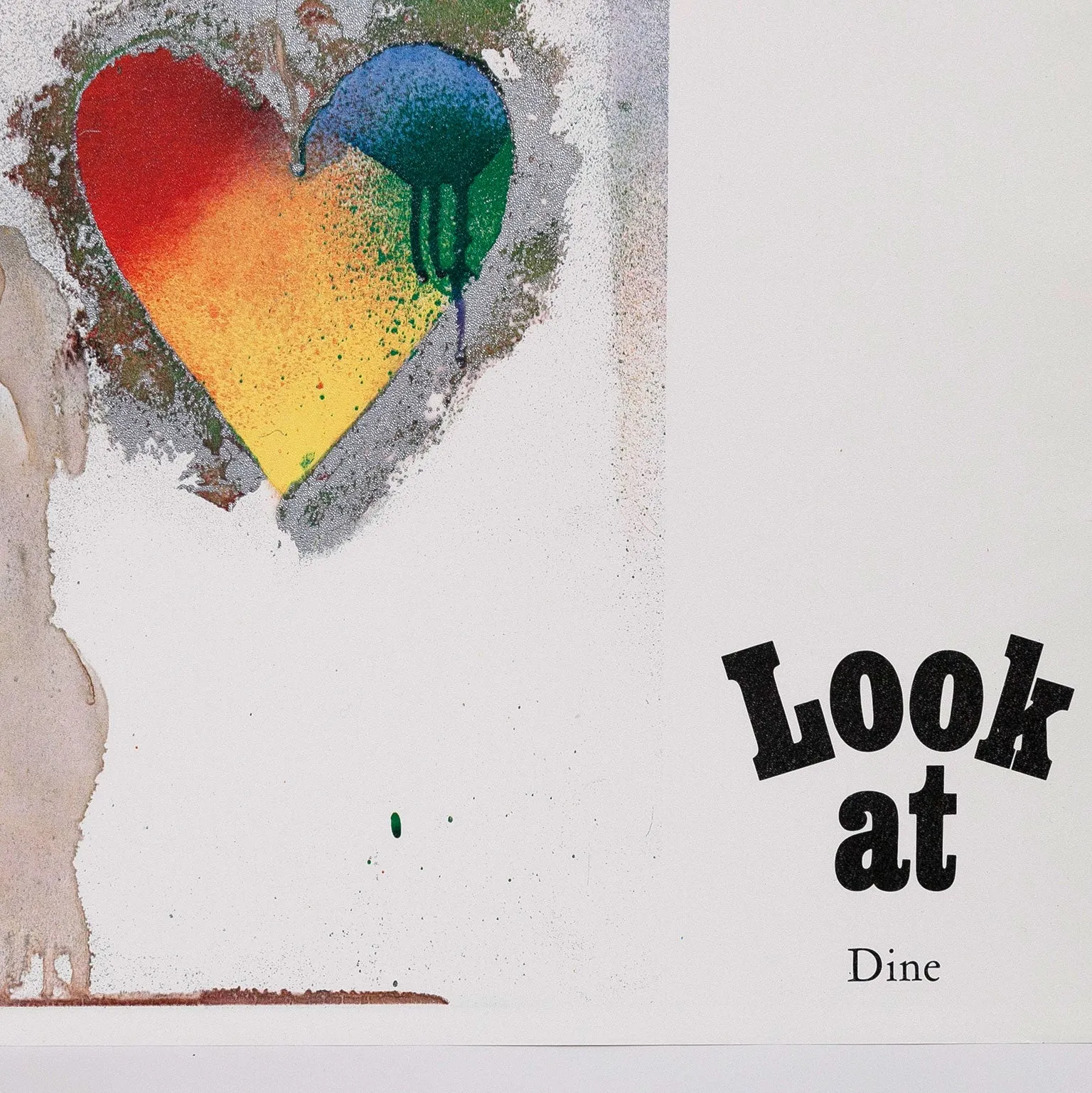 JIM DINE "8 HEARTS / LOOK" LITHO, 1970