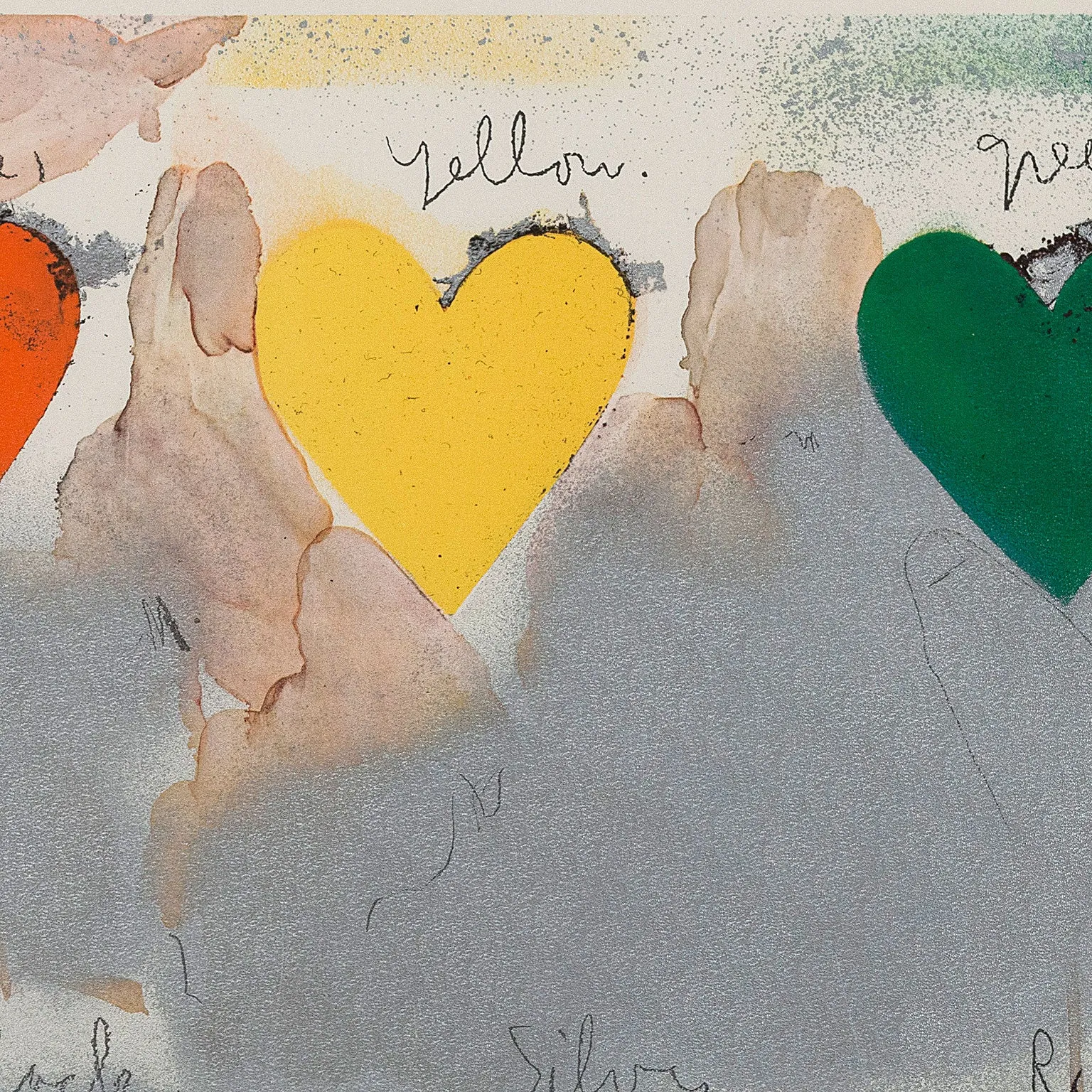 JIM DINE "8 HEARTS / LOOK" LITHO, 1970