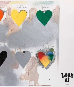JIM DINE "8 HEARTS / LOOK" LITHO, 1970