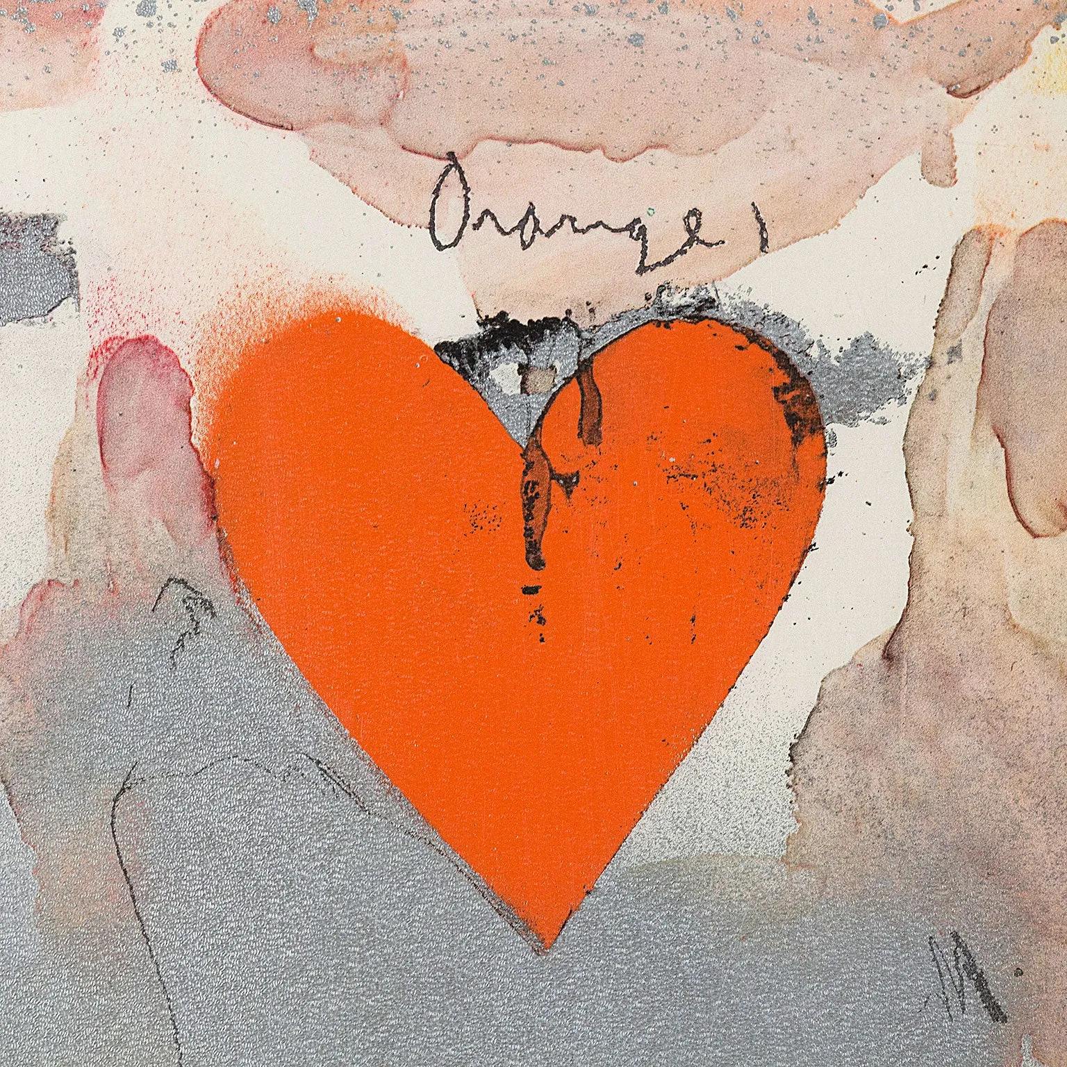 JIM DINE "8 HEARTS / LOOK" LITHO, 1970