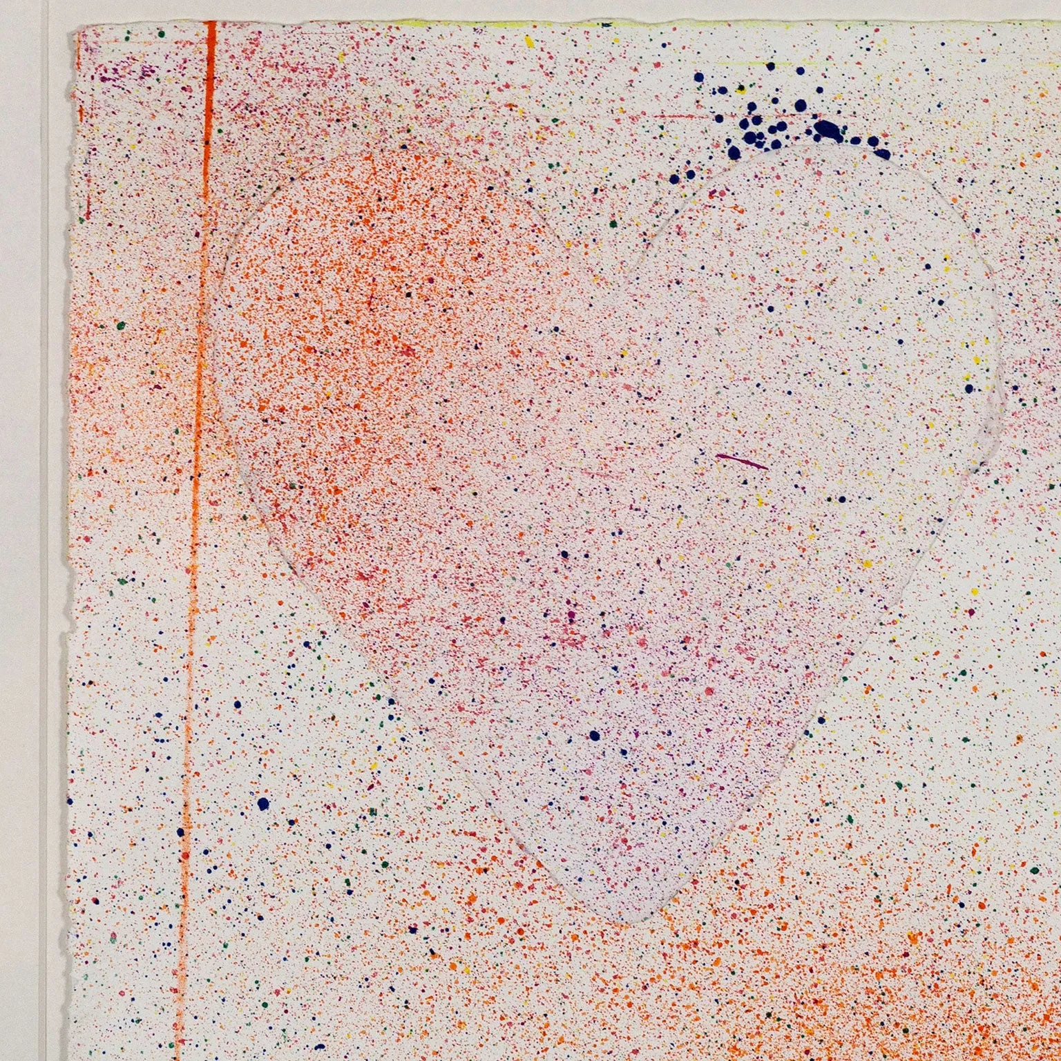 JIM DINE "DUTCH HEARTS" LITHO & COLLAGE, 1970