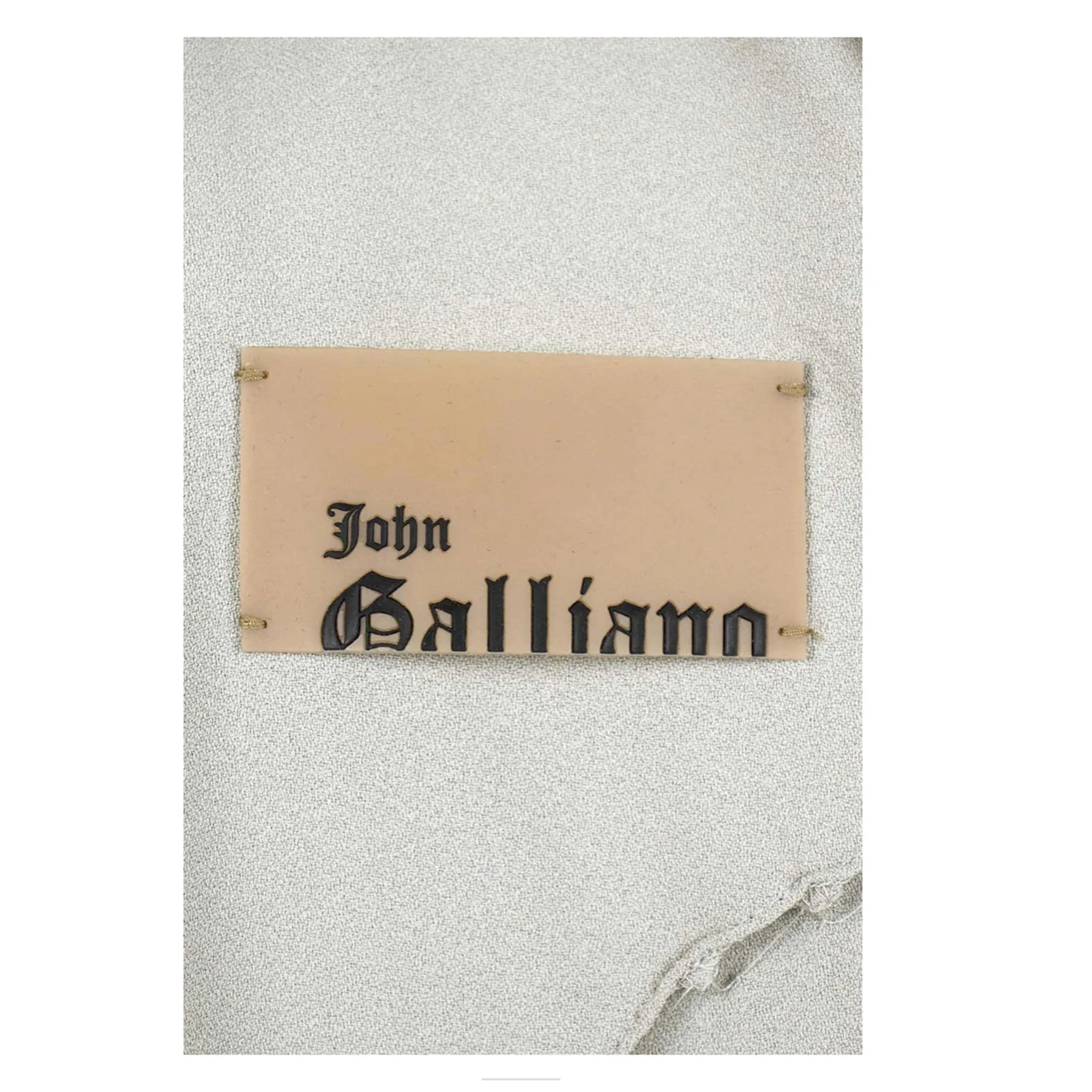 JOHN GALLIANO Beige Crepe Blazer with Brown Buckle