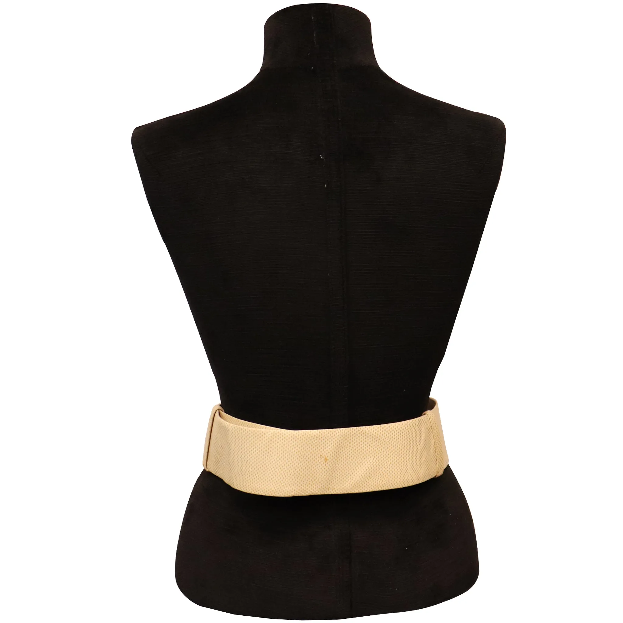 Judith Leiber Cream Belt W/ Signature Jewels On Gold Buckle