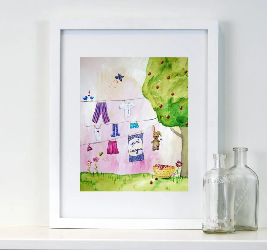 Just Imagine  - Nursery Quote Art