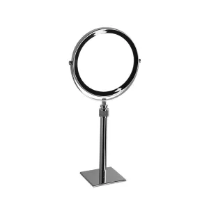 Just Look Sliding Double Magnifying Make-Up Mirror - Free Standing - 7" Abs/Polished Chrome