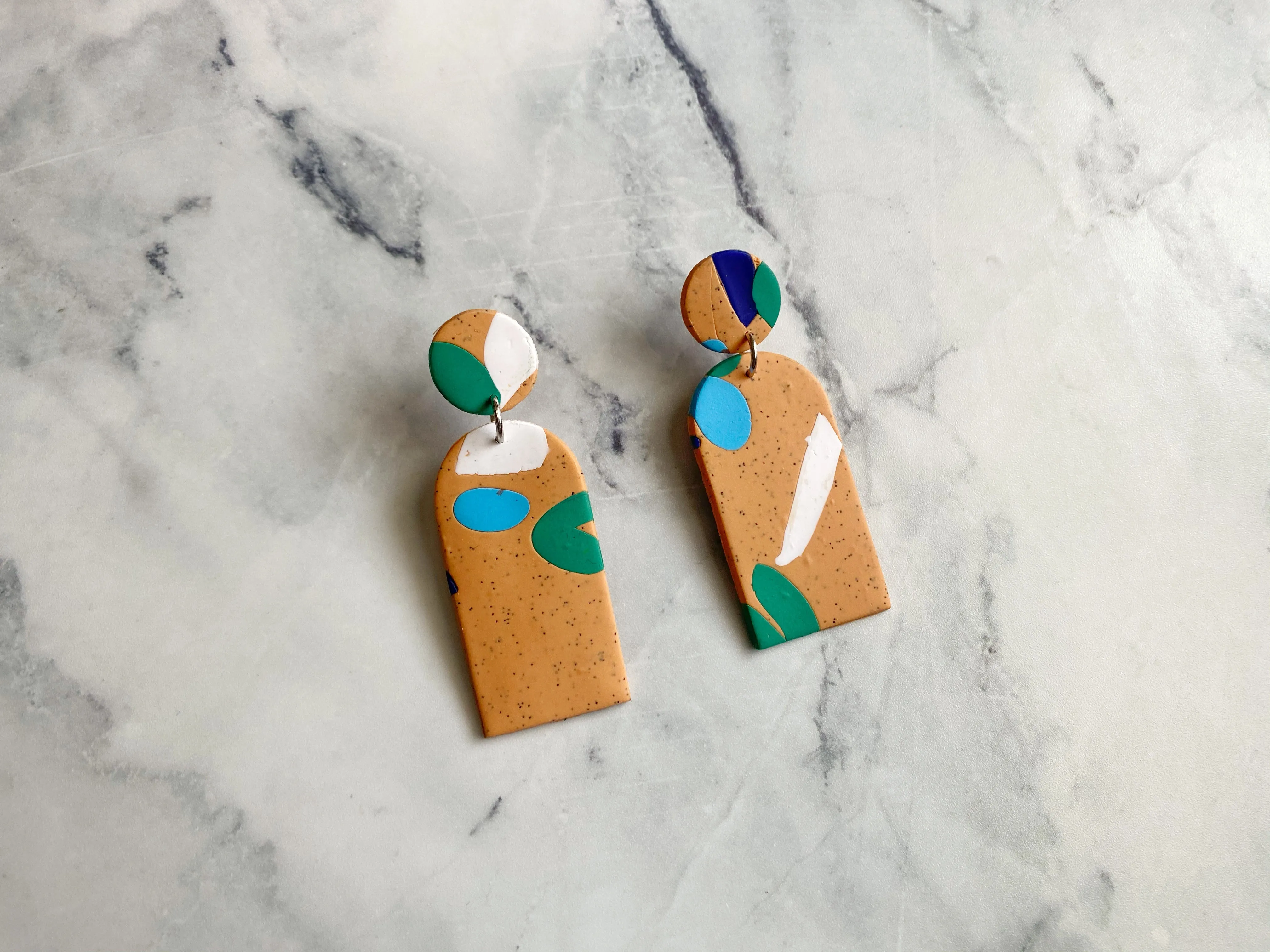 Just Peachy polymer clay earrings