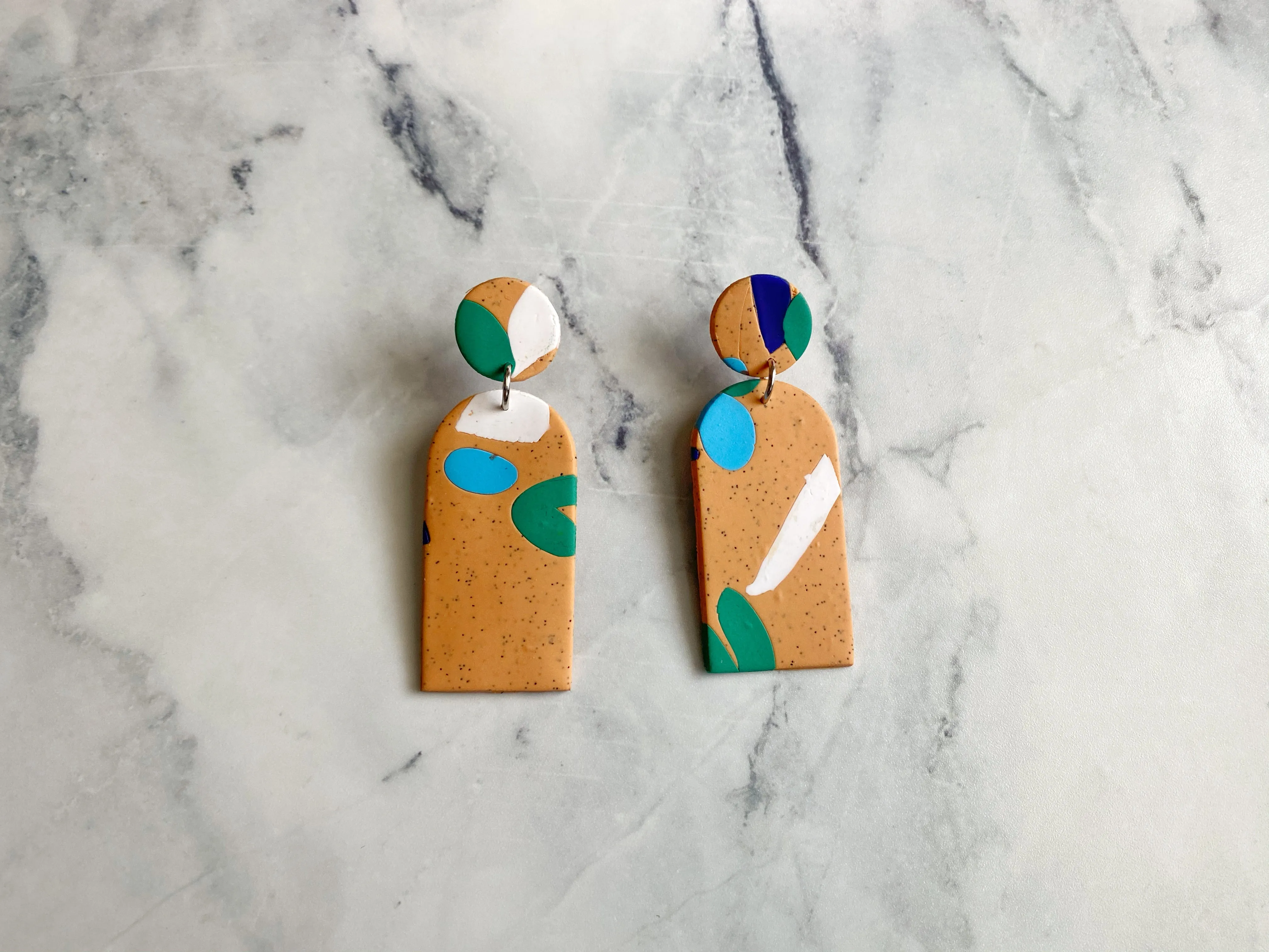 Just Peachy polymer clay earrings
