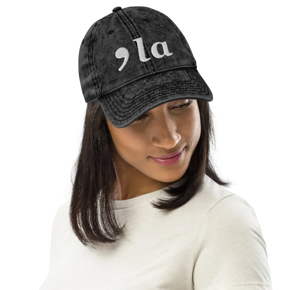 Kamala Harris Hat - 2024 Election Comma La Vintage Cap - Democratic Candidate Vote Kamala Cotton Cap