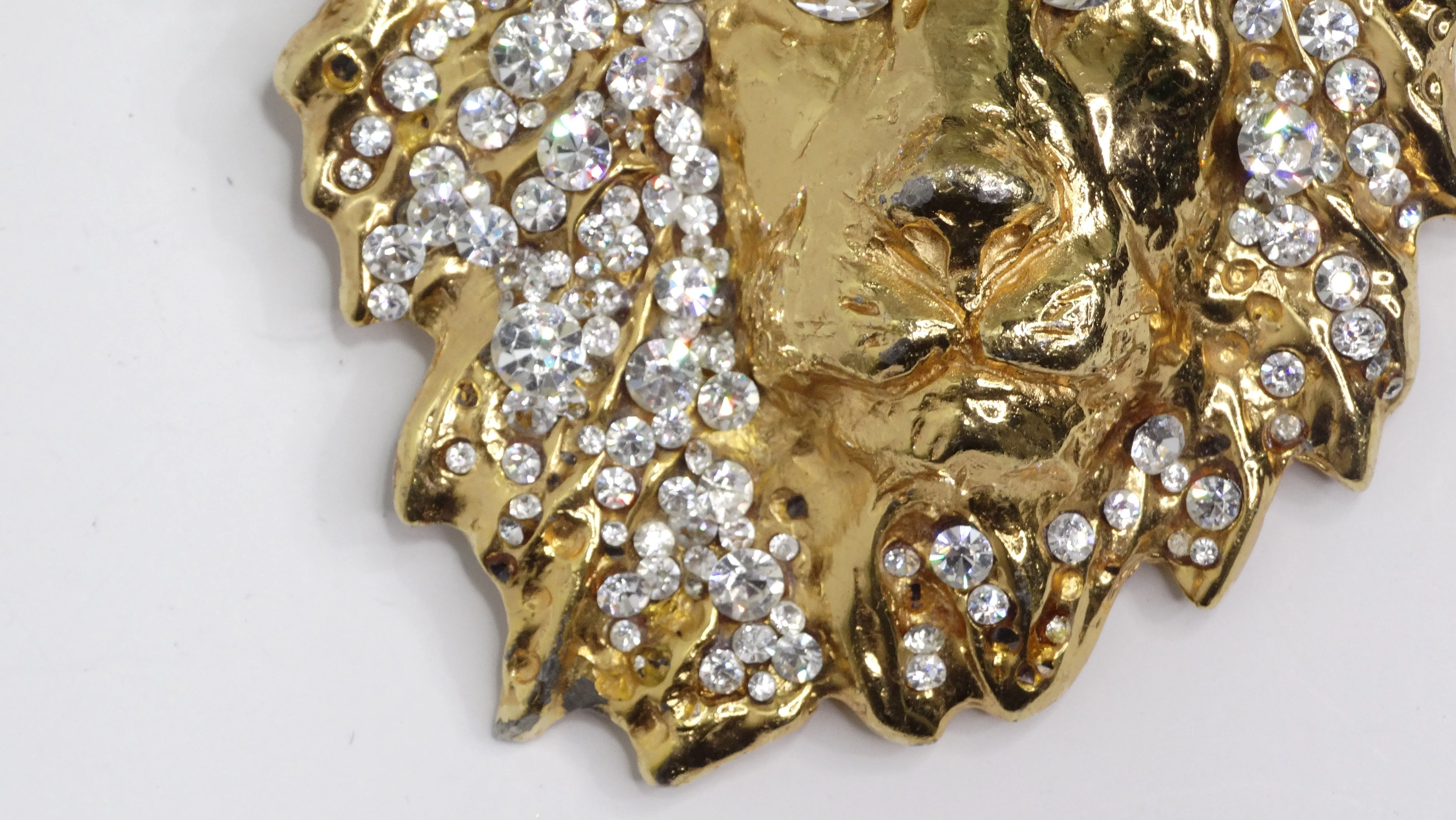 Katherine Baumann Swarovski Lion's Head Belt Buckle