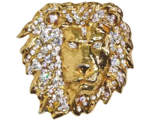 Katherine Baumann Swarovski Lion's Head Belt Buckle