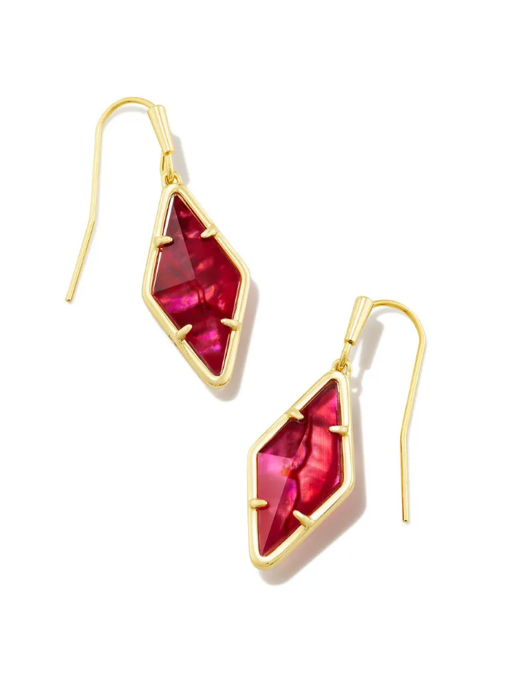 Kendra Scott Kinsley Drop Earring - Gold & Raspberry